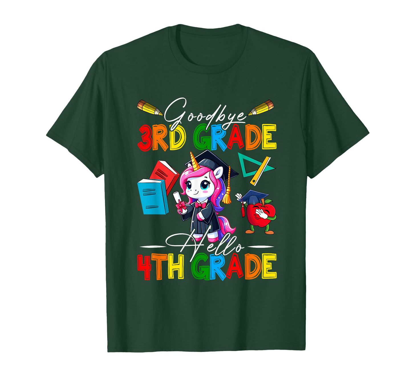 Goodbye 3rd Grade Hello 4th Grade Costume Unicorn Students T-Shirt