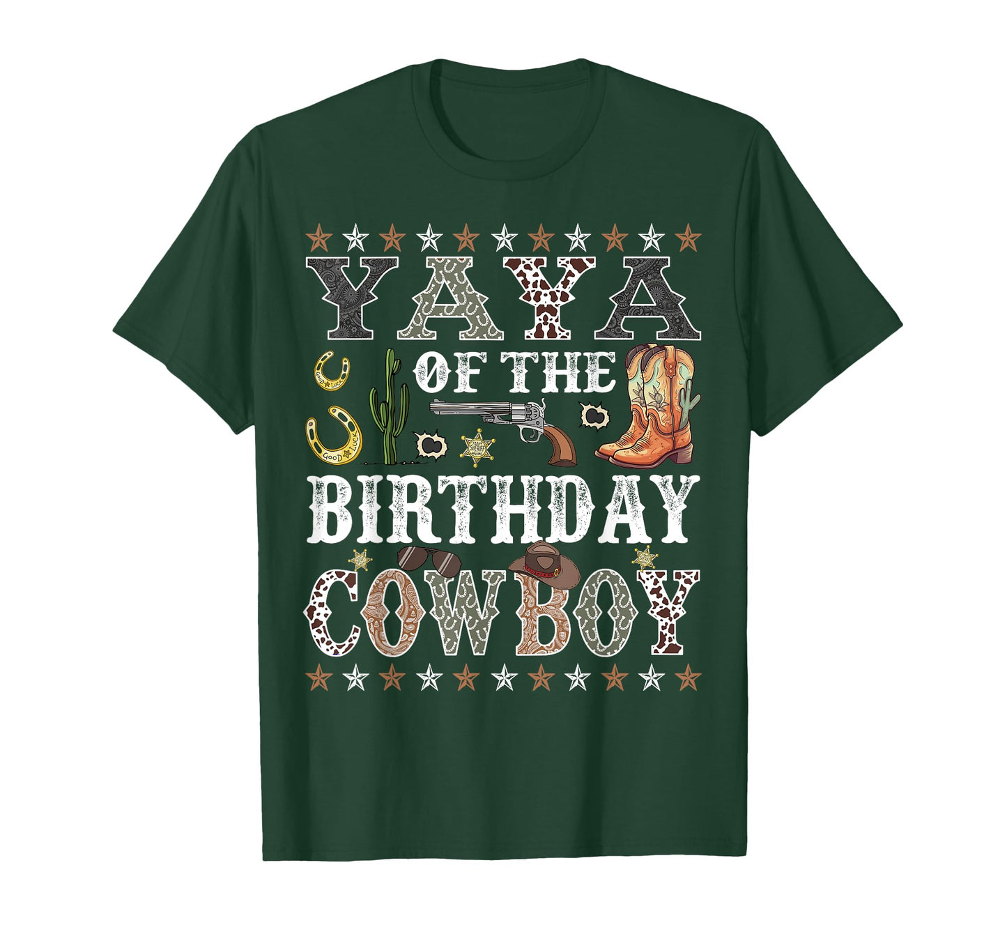 Yaya Of The Birthday Cowboy Rodeo Yaya T-Shirt