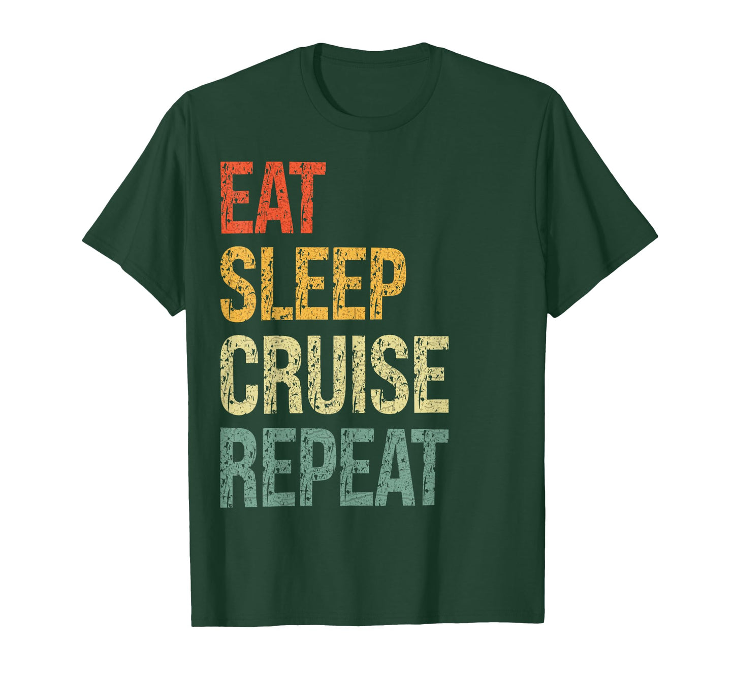 Eat Sleep Cruise Repeat Family couple Beach Holiday Vacation T-Shirt