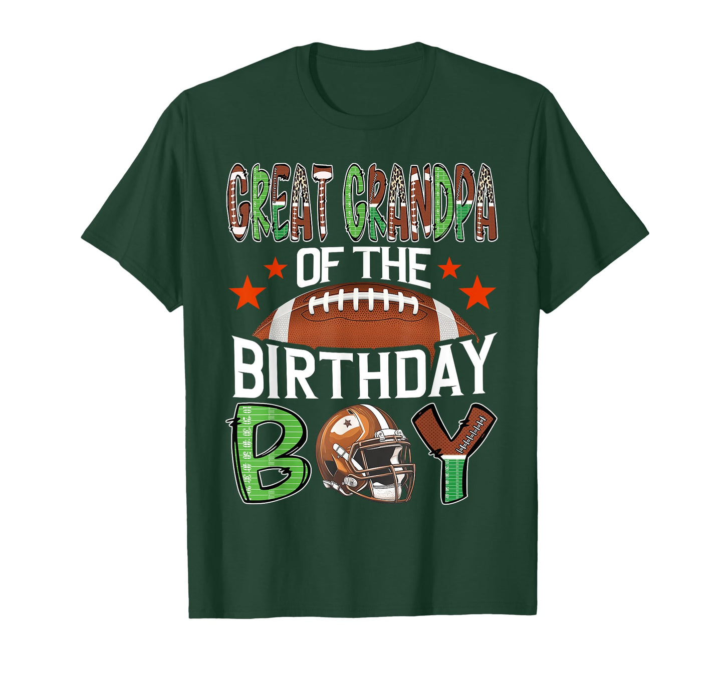 Great Grandpa Of The Birthday Boy Game Day Football T-Shirt
