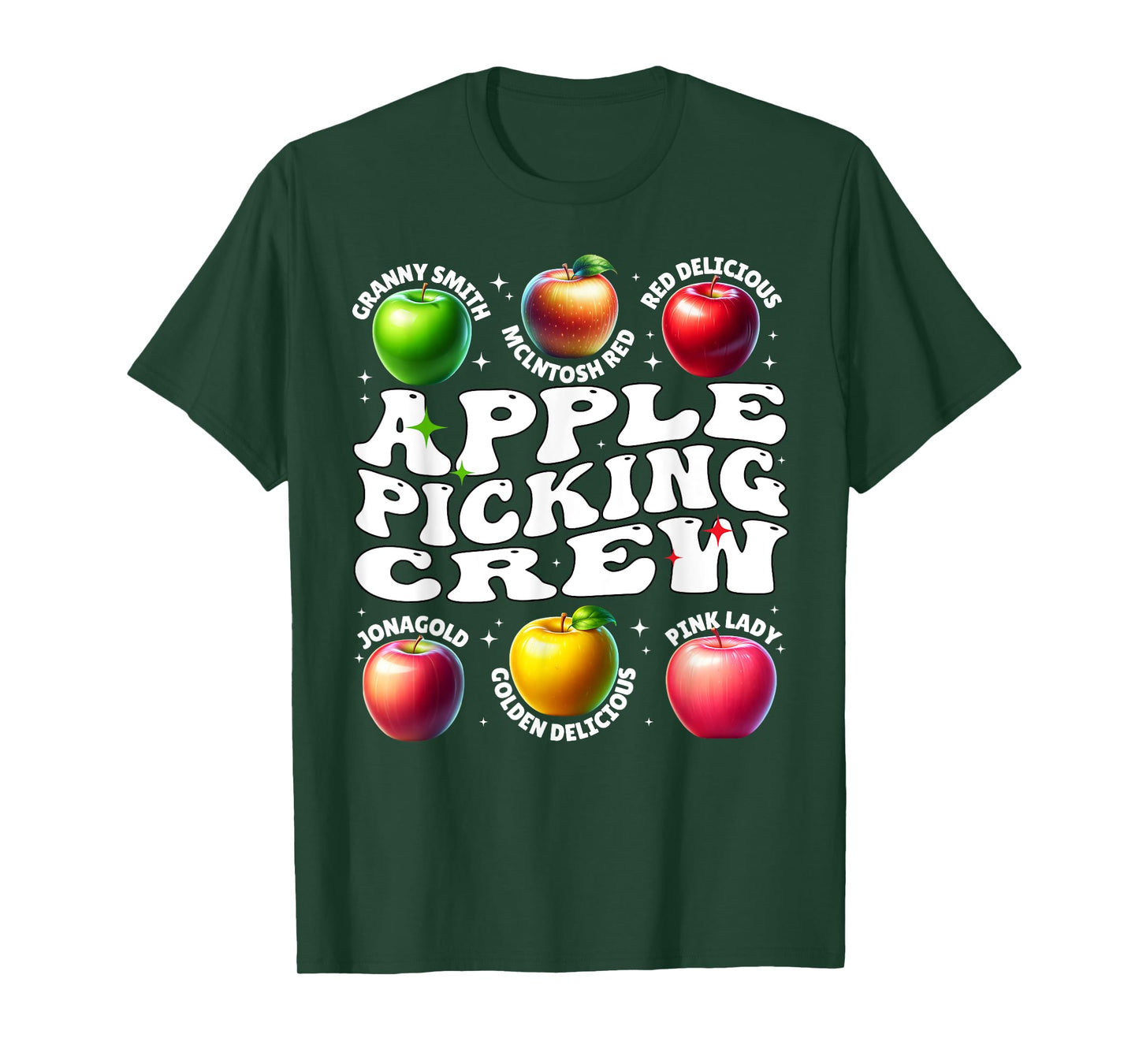 Apple Picking Crew Harvest Season Fall Vibes and Orchard Fun T-Shirt