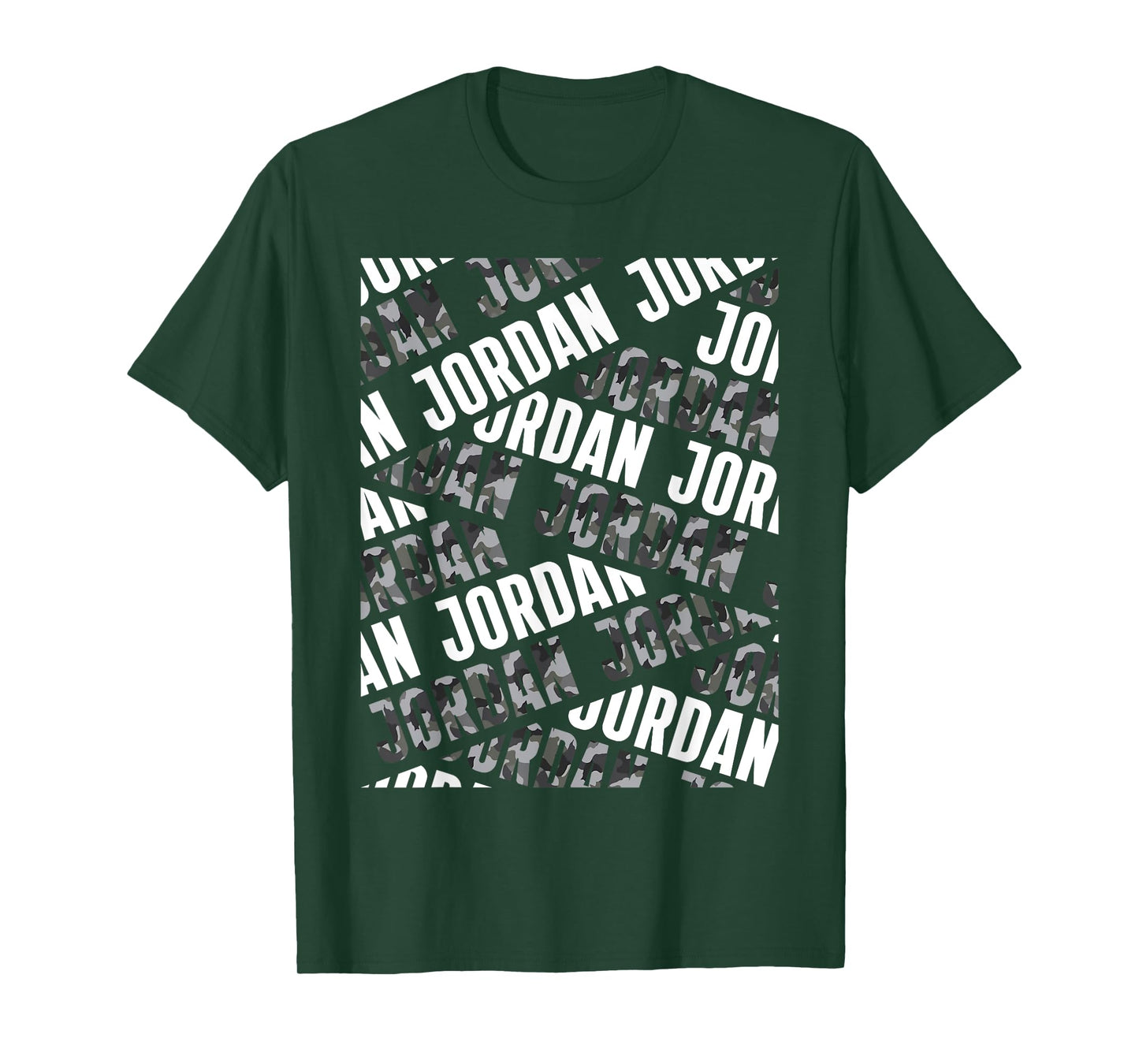 Diagonal Jordan Pattern Camo Pattern Grey Camouflage T-Shirt