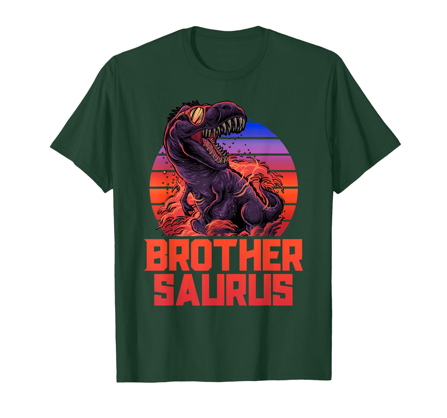 Brothersaurus T-Rex Shirt Brother Saurus Retro 80s Dinosaur T-Shirt
