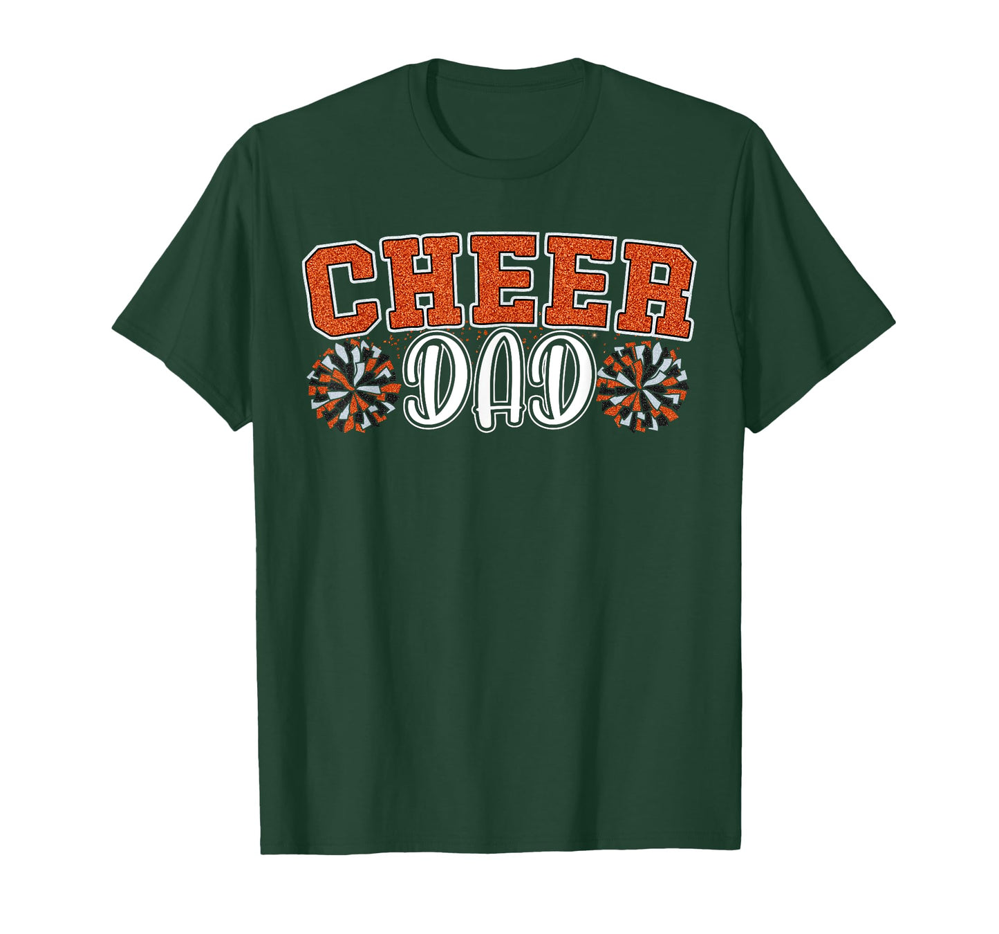 Proud Cheer Dad My Favorite Cheerleader Calls Me Dad Orange T-Shirt