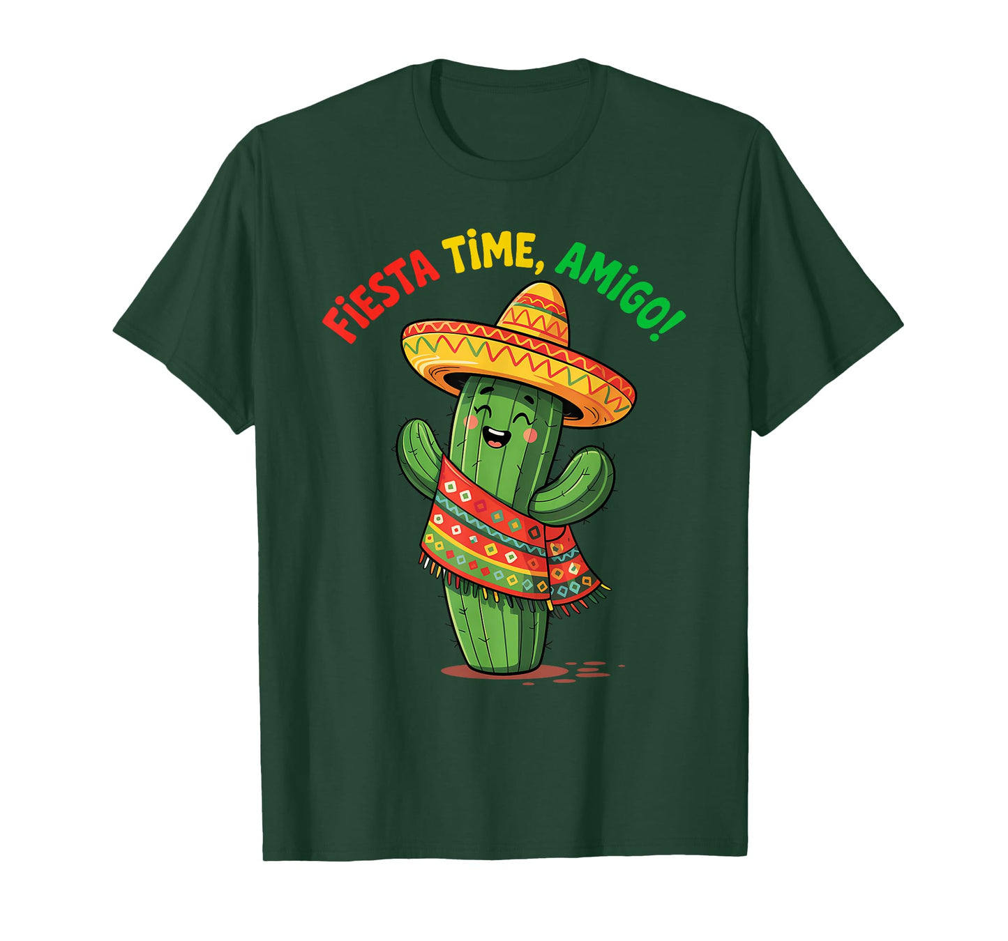 Funny Cactus T-Shirt Cinco de Mayo Boys Kids Men Mexican T-Shirt