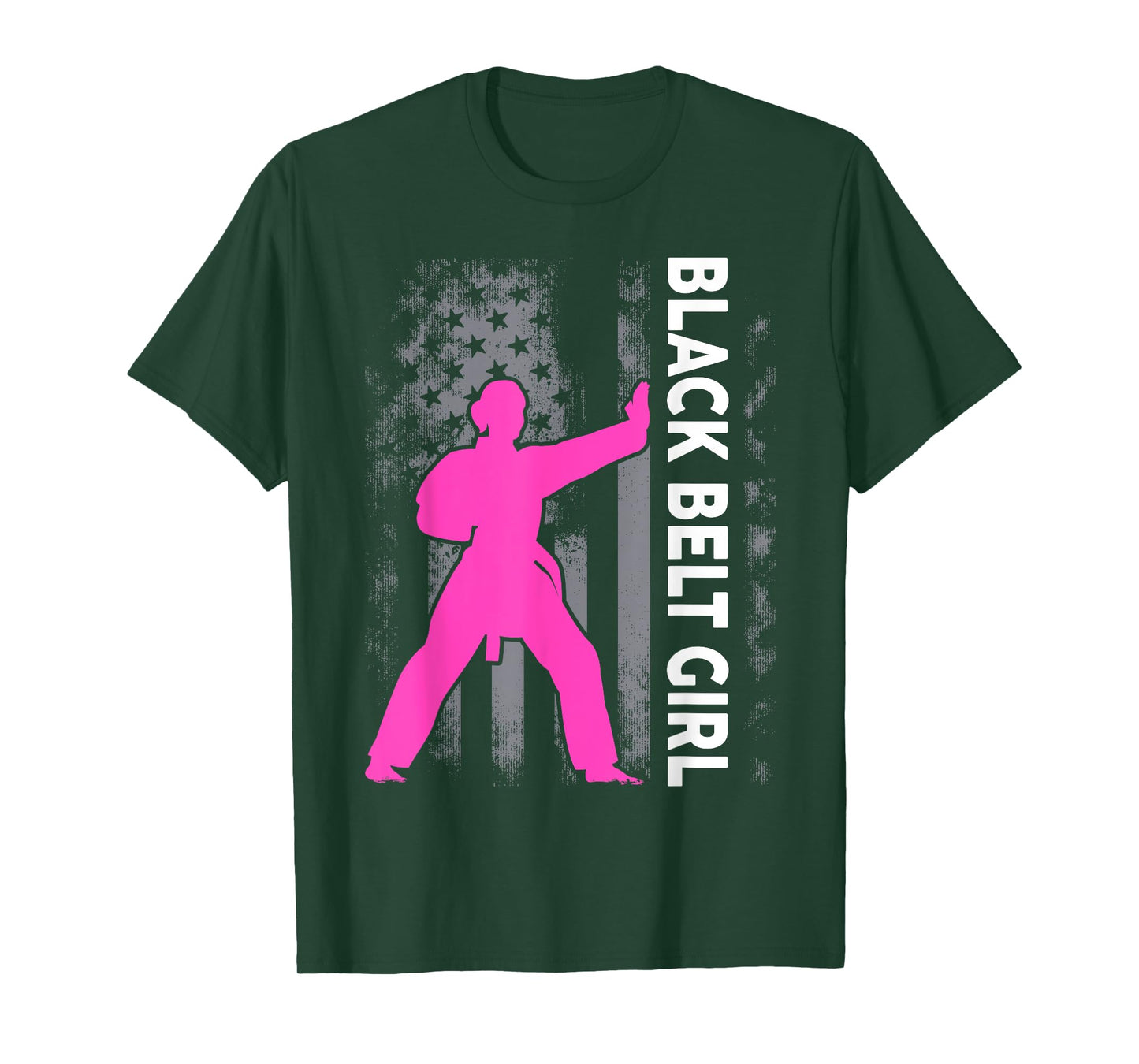 Black Belt Girl Karate Jiu Jitsu Taekwondo Martial Arts T-Shirt