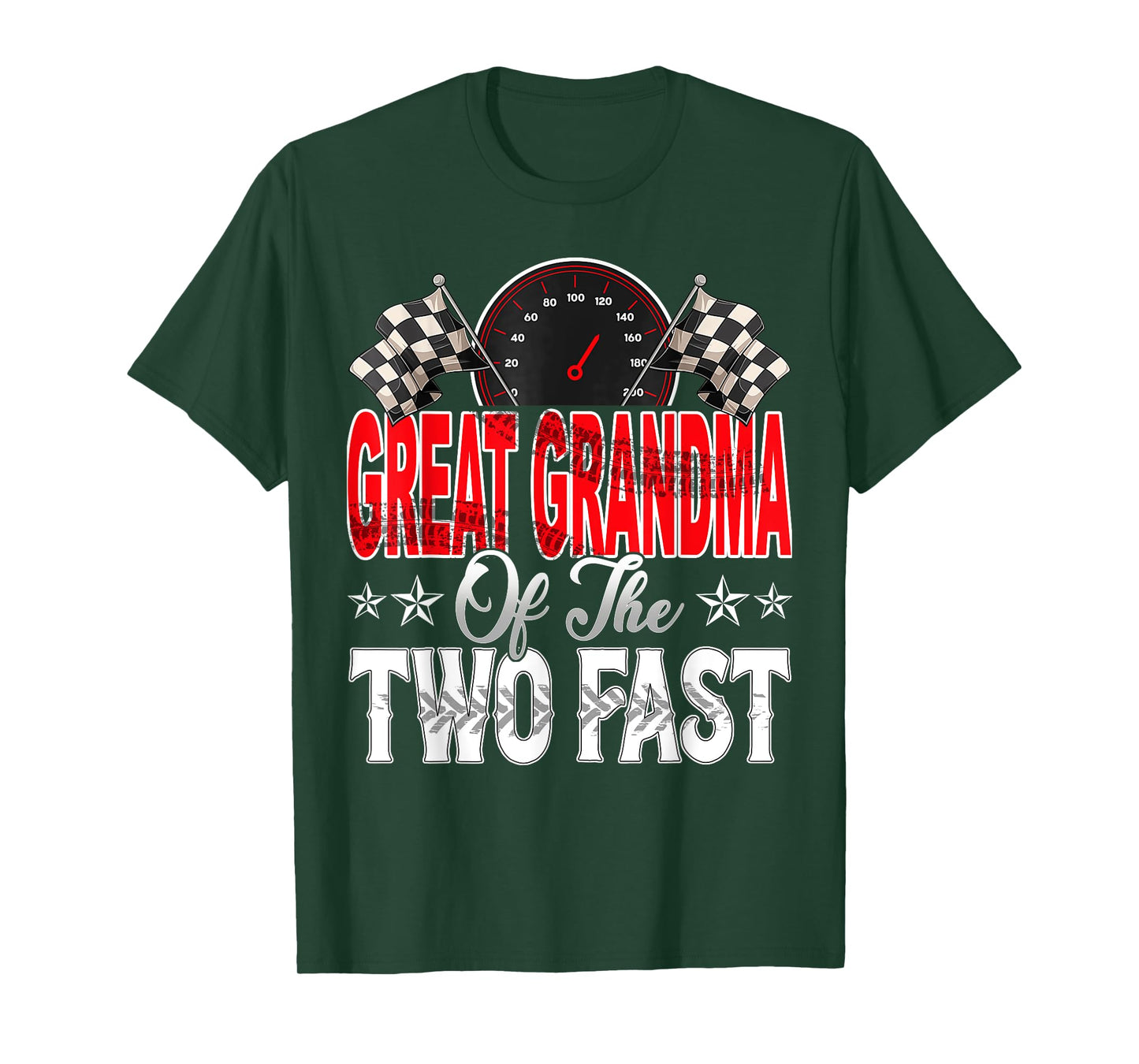 Great Grandma Of The Two Fast Second Birthday Racing Car T-Shirt