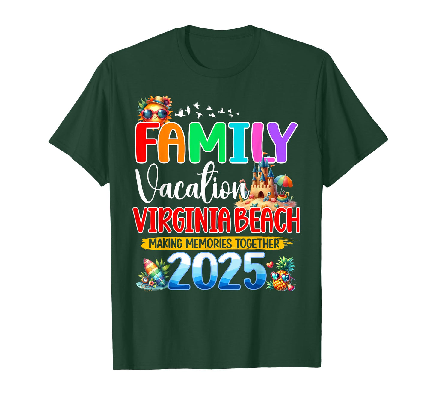 Family Vacation Virginia Beach 2025 Holiday Matching Group T-Shirt