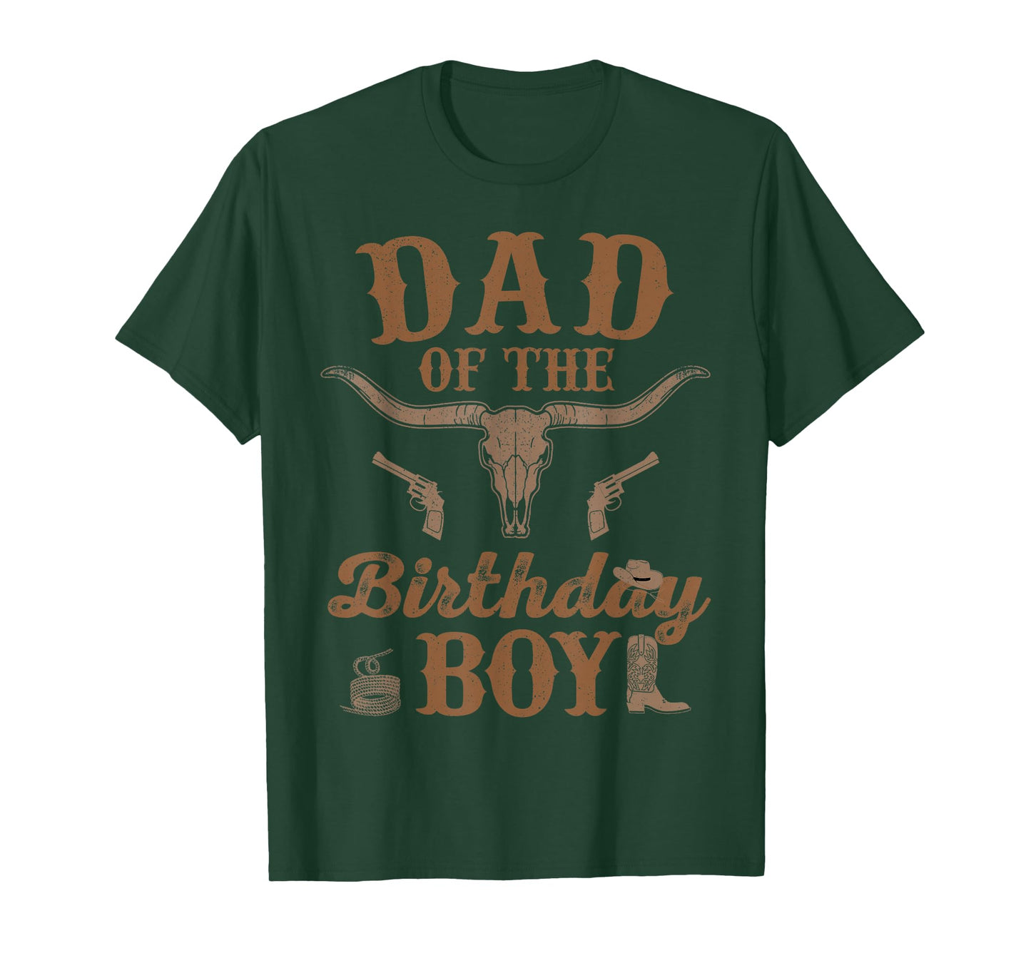 Dad of The Birthday Boy Western Rodeo Cowboy Family Matching T-Shirt