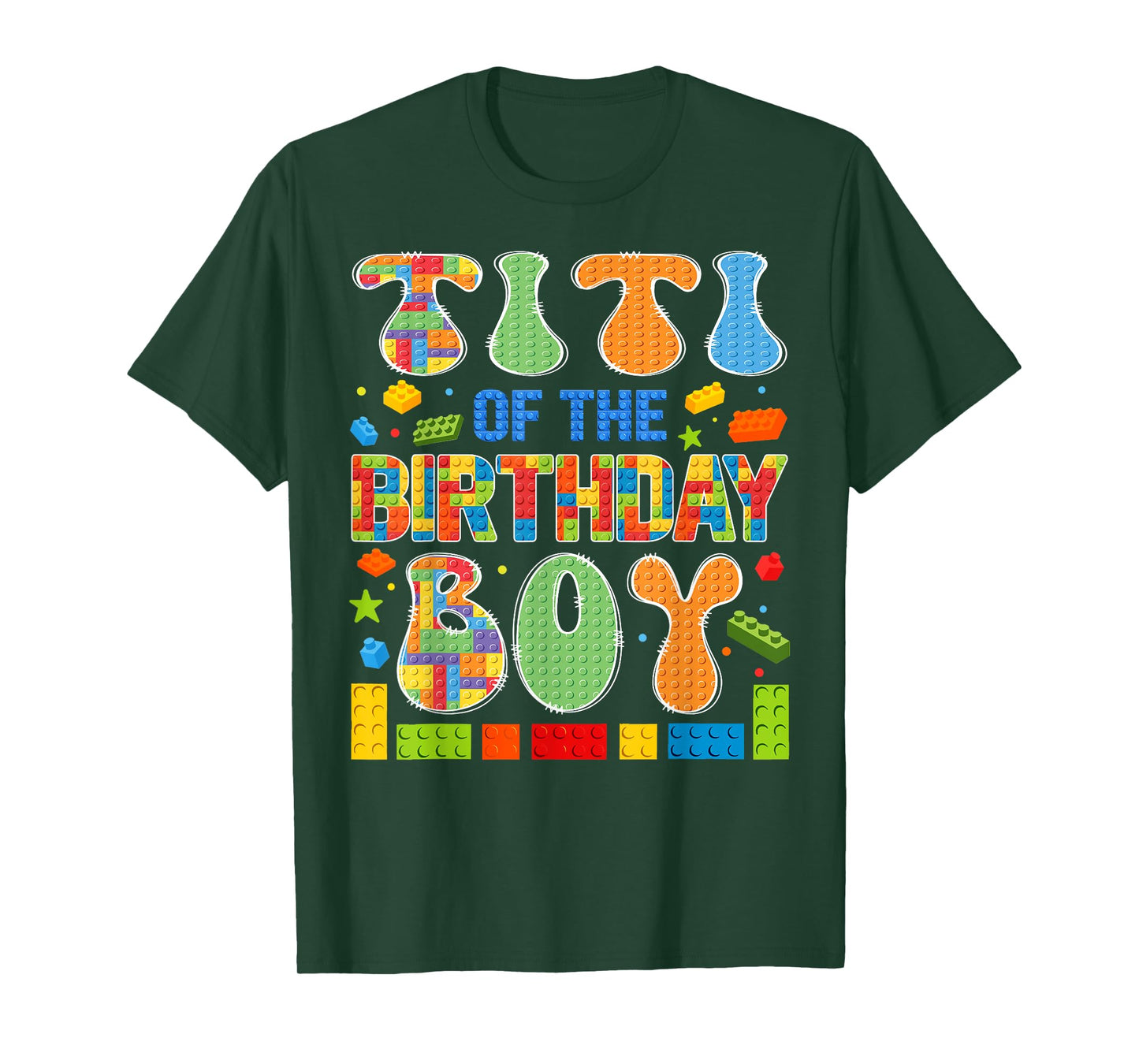 Titi Of The Birthday Boy Building Block Birthday T-Shirt