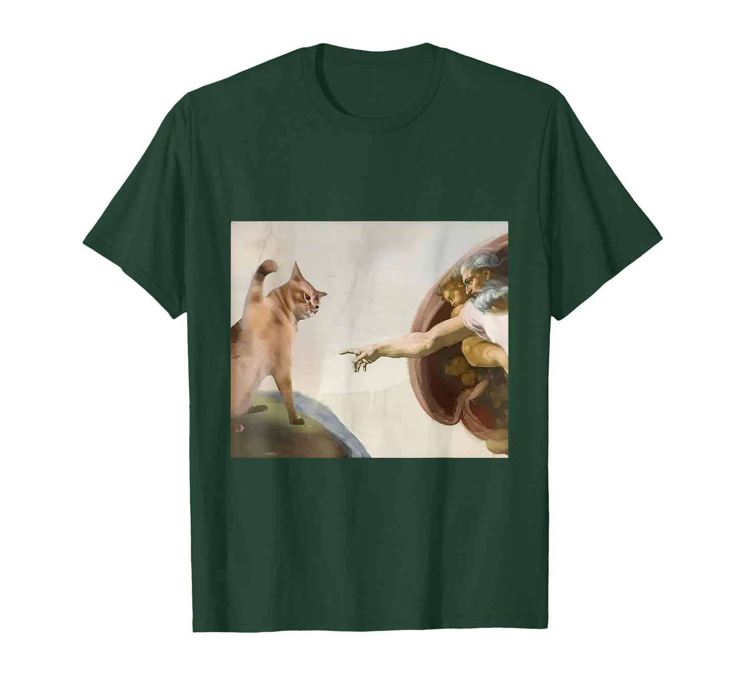 Almighty Slap Funny Cat God Creation Of Adam Meme Cat Lovers T-Shirt