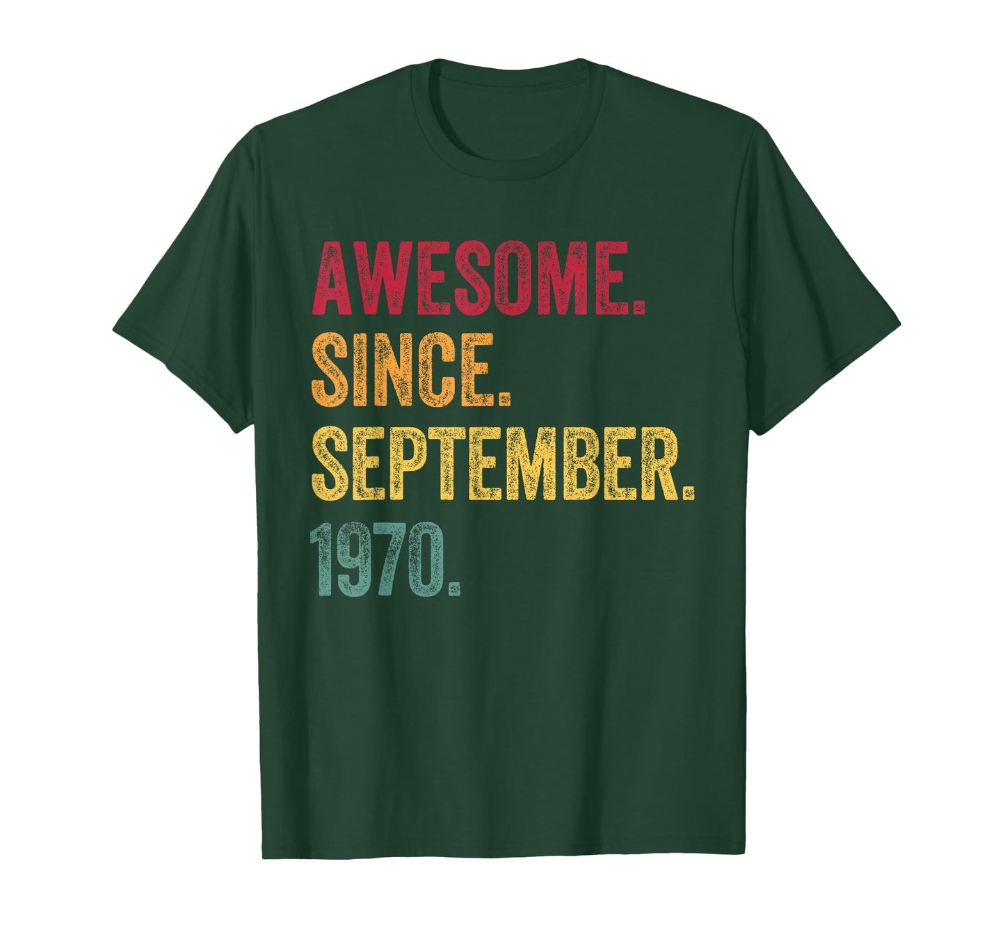 September - Awesome Since 1970-55th Birthday 55 Years Old T-Shirt