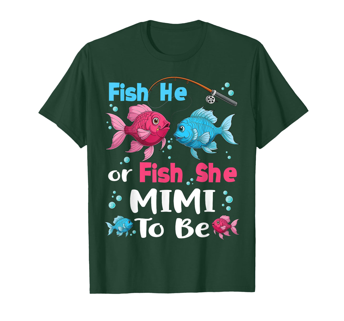 fish he or fish she gender reveal family matching Mimi T-Shirt