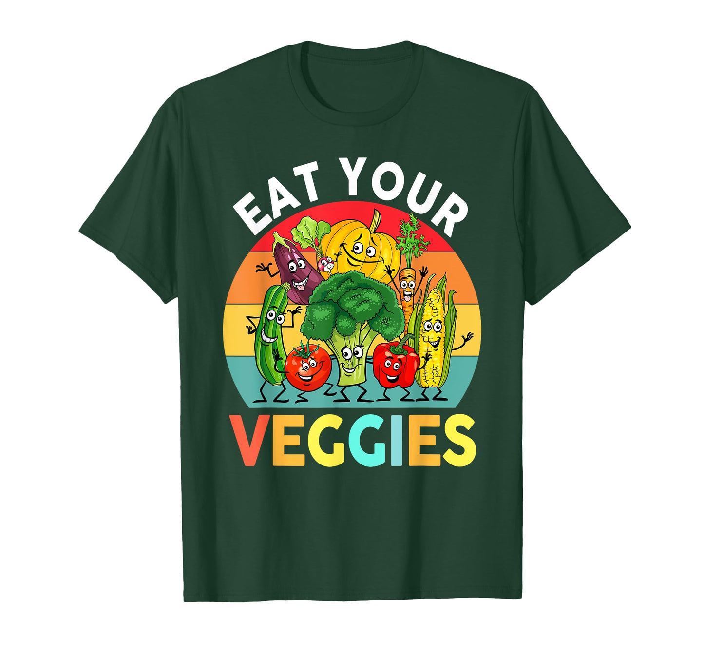 Vegan Shirt Kids Toddler Boys Eat Your Veggies Vegetables T-Shirt
