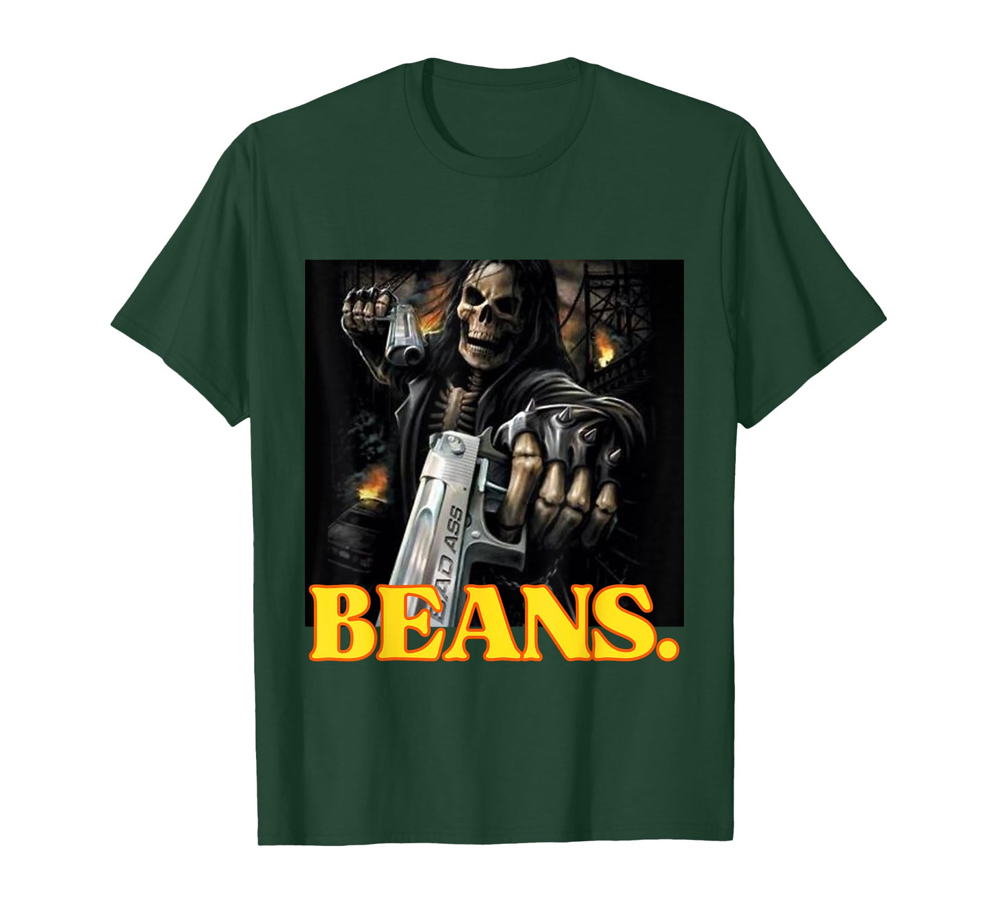 Beans Enjoyer Funny Cringe Hard Skeleton Meme T-Shirt
