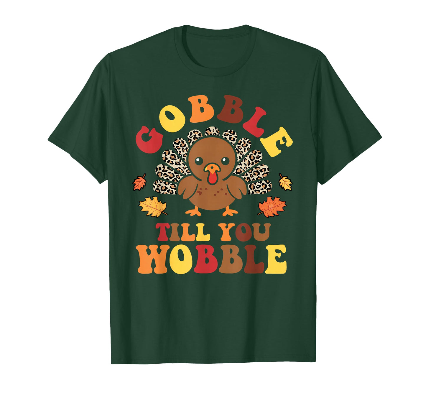Groovy Leopard Thanksgiving With My Gnomies Funny Gnome T-Shirt