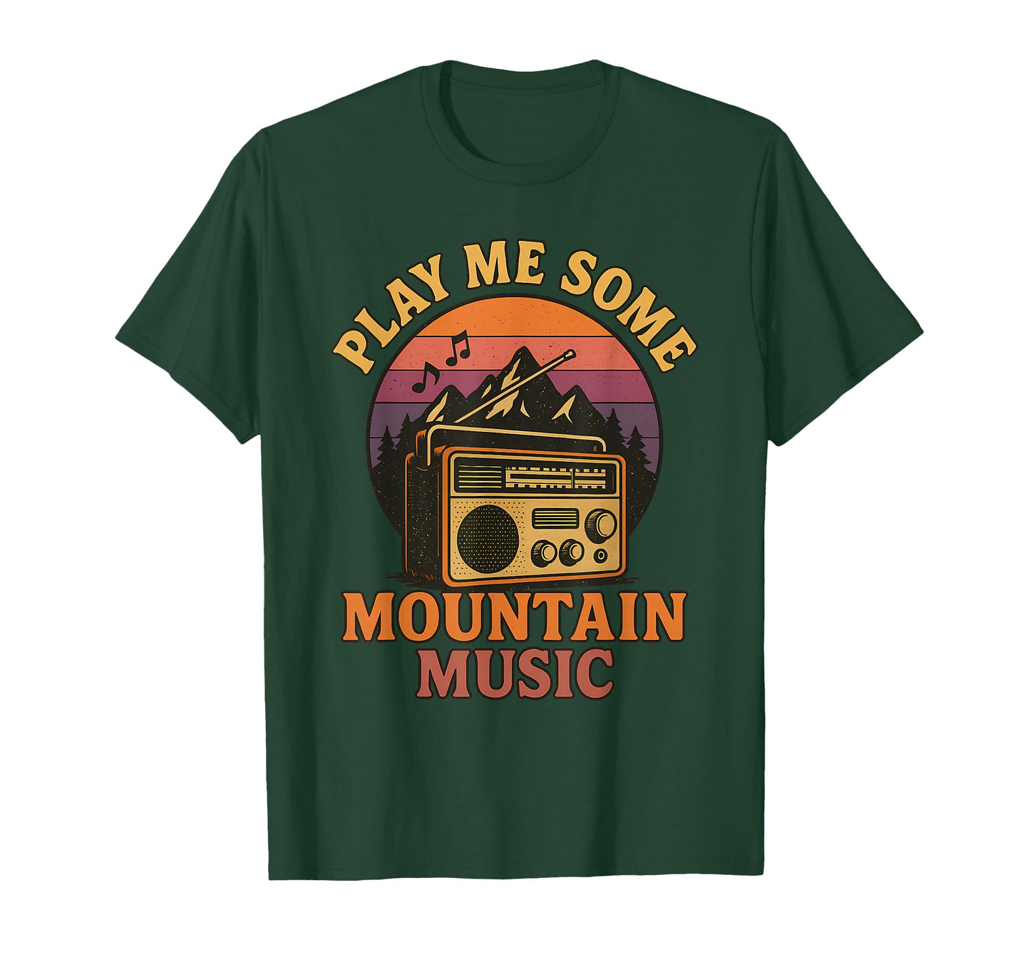 Play Me Some Mountain Music Retro Country Music T-Shirt