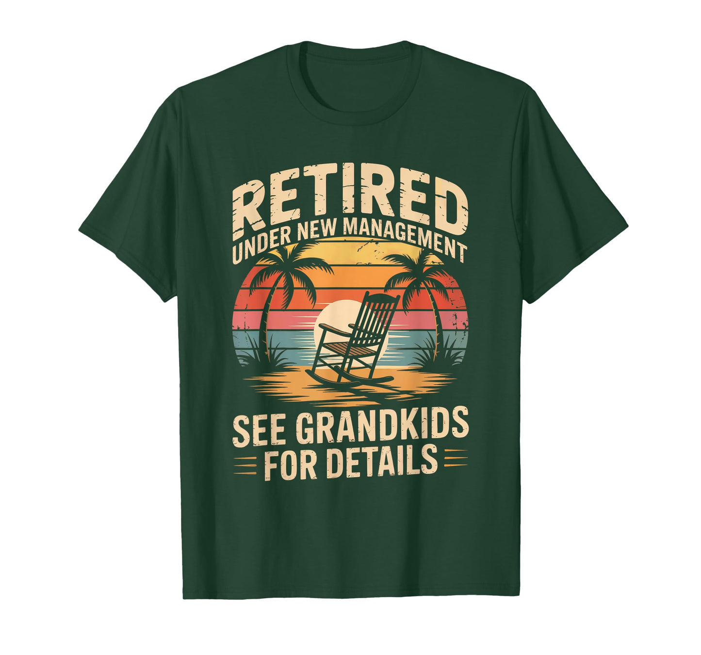 Retired Under New Management See Grandkids Grandma Grandpa T-Shirt