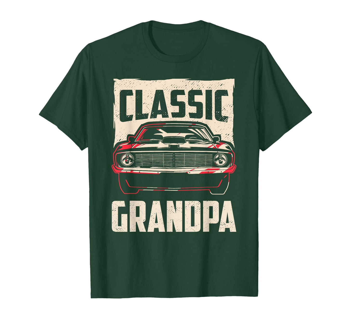 Classic Grandpa Funny Retro Fan Classic Car Lover Vintage T-Shirt