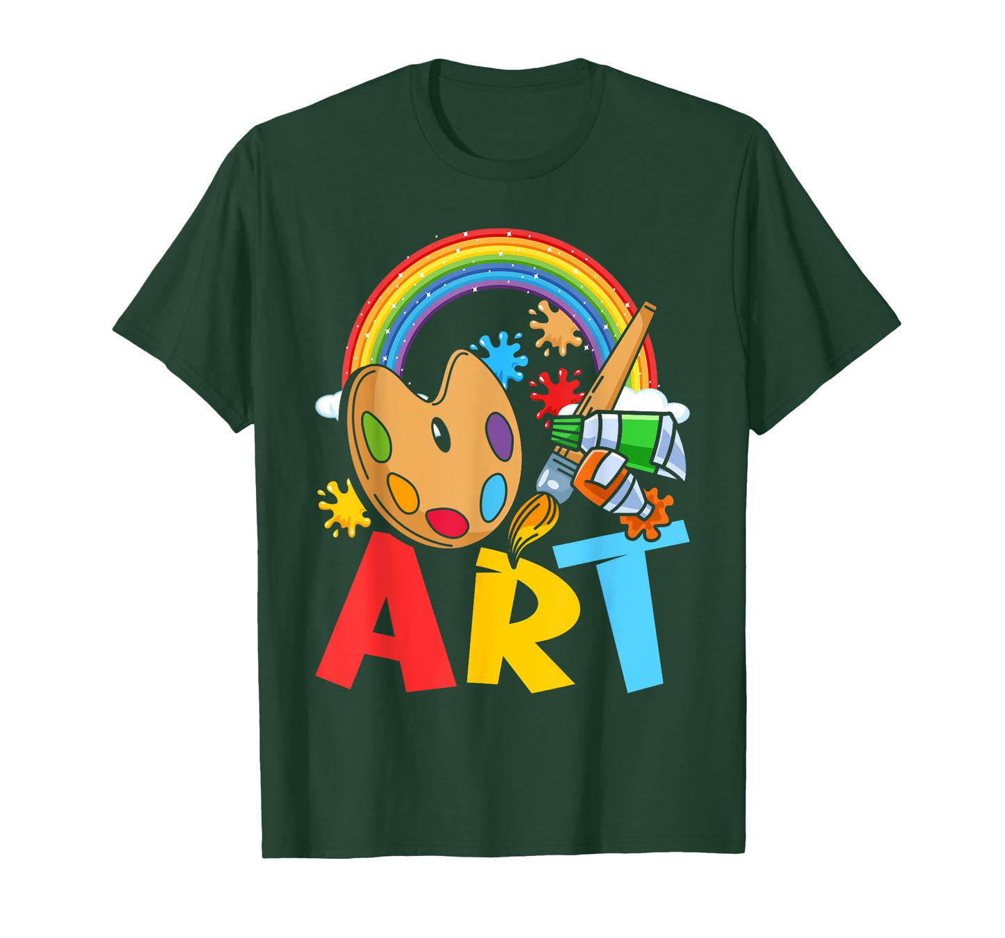 I Love Art Artist Painter Colorful Painting Kids Girls T-Shirt