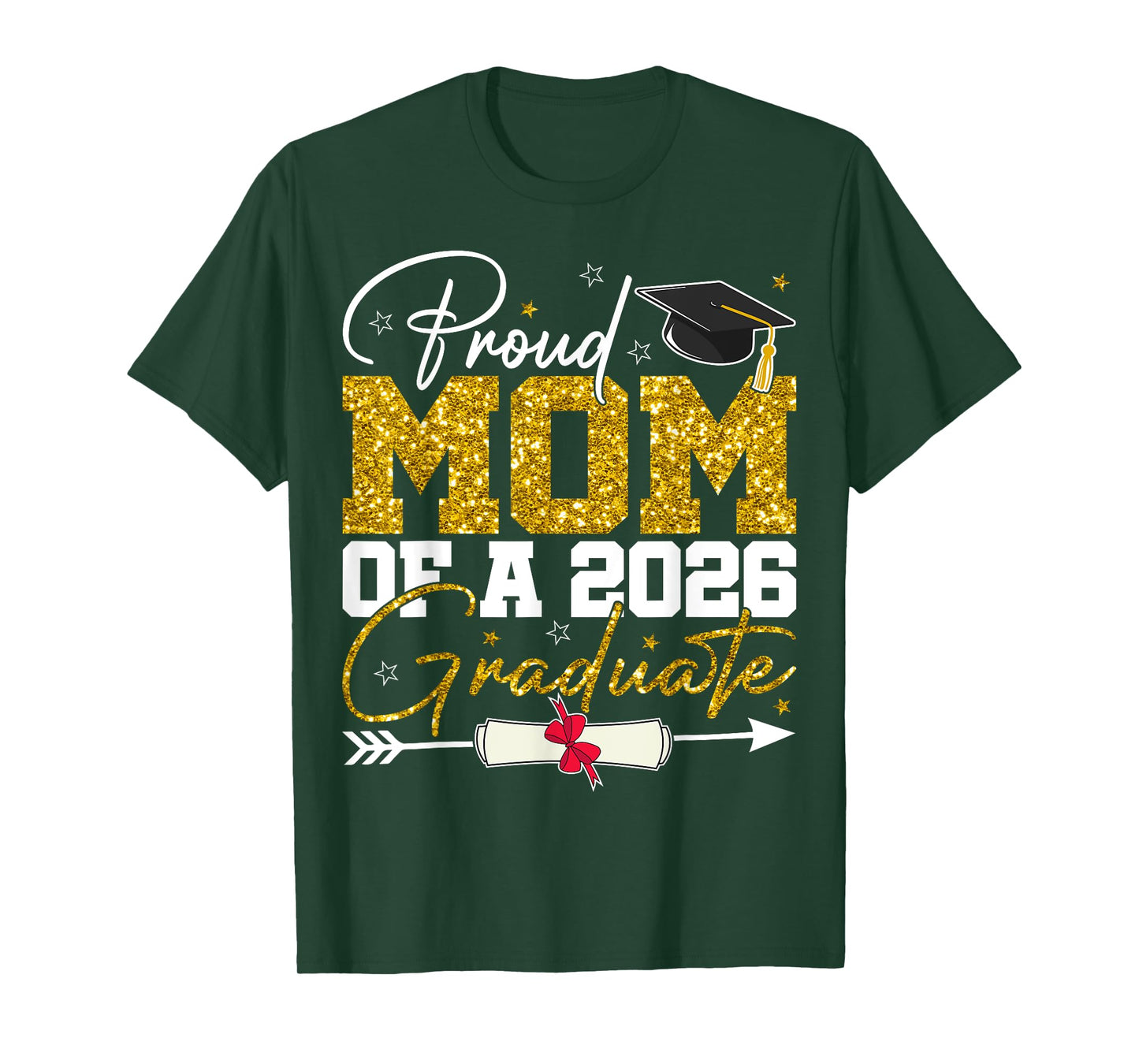 Proud Mom Of A Senior 2026 Graduate Family Graduation 2026 T-Shirt