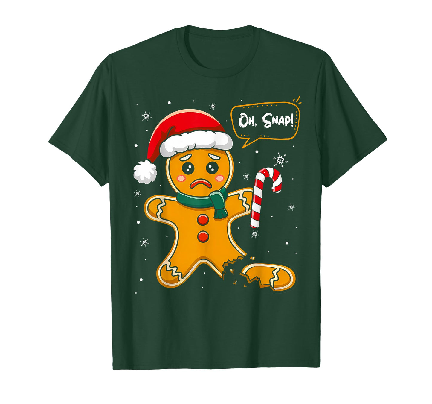 Funny Christmas Oh Snap Gingerbread Man Cookie X Mas PJs T-Shirt