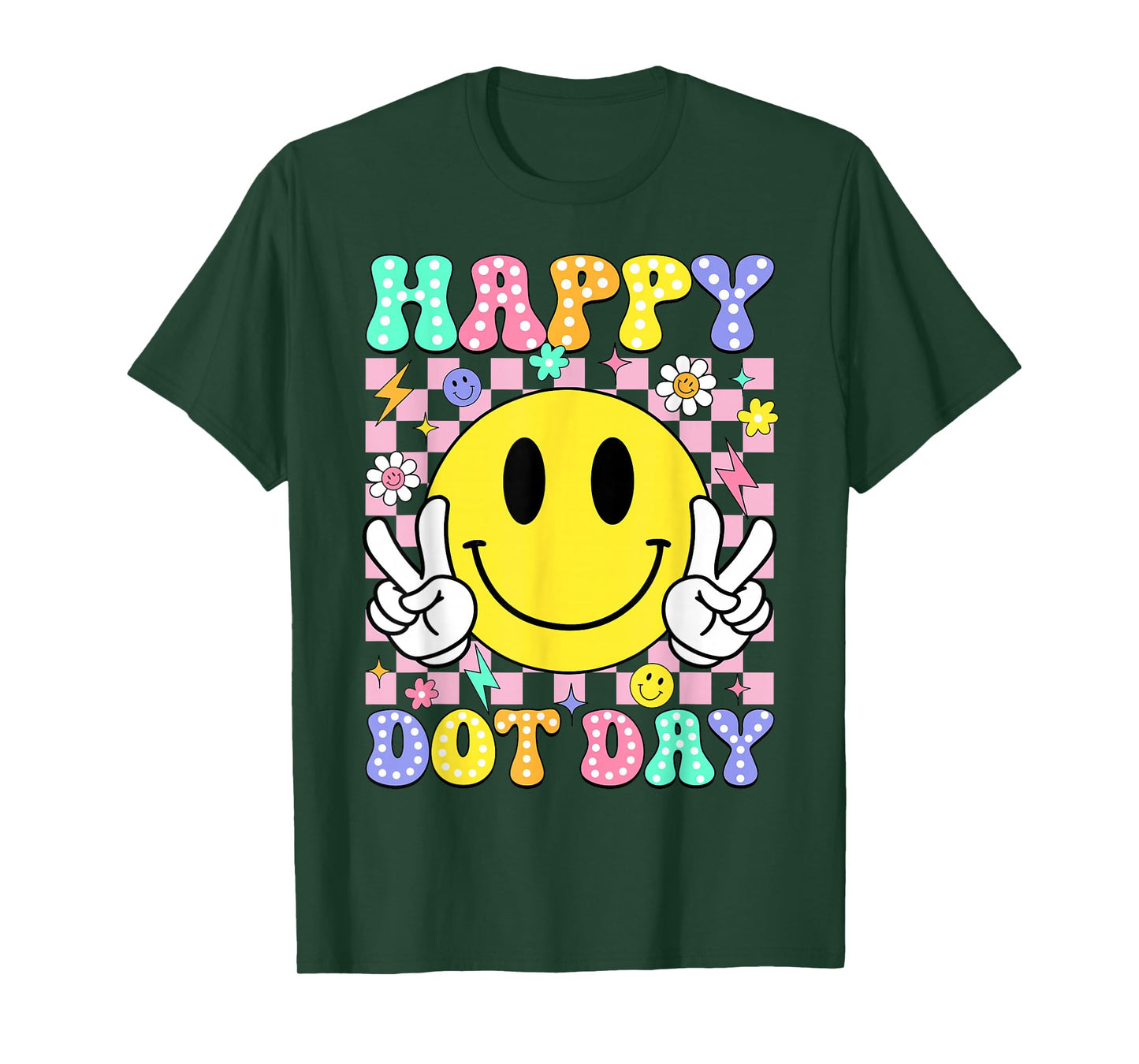 Happy Dot Day Shirts Teacher Student Girls Kids Smile Face T-Shirt