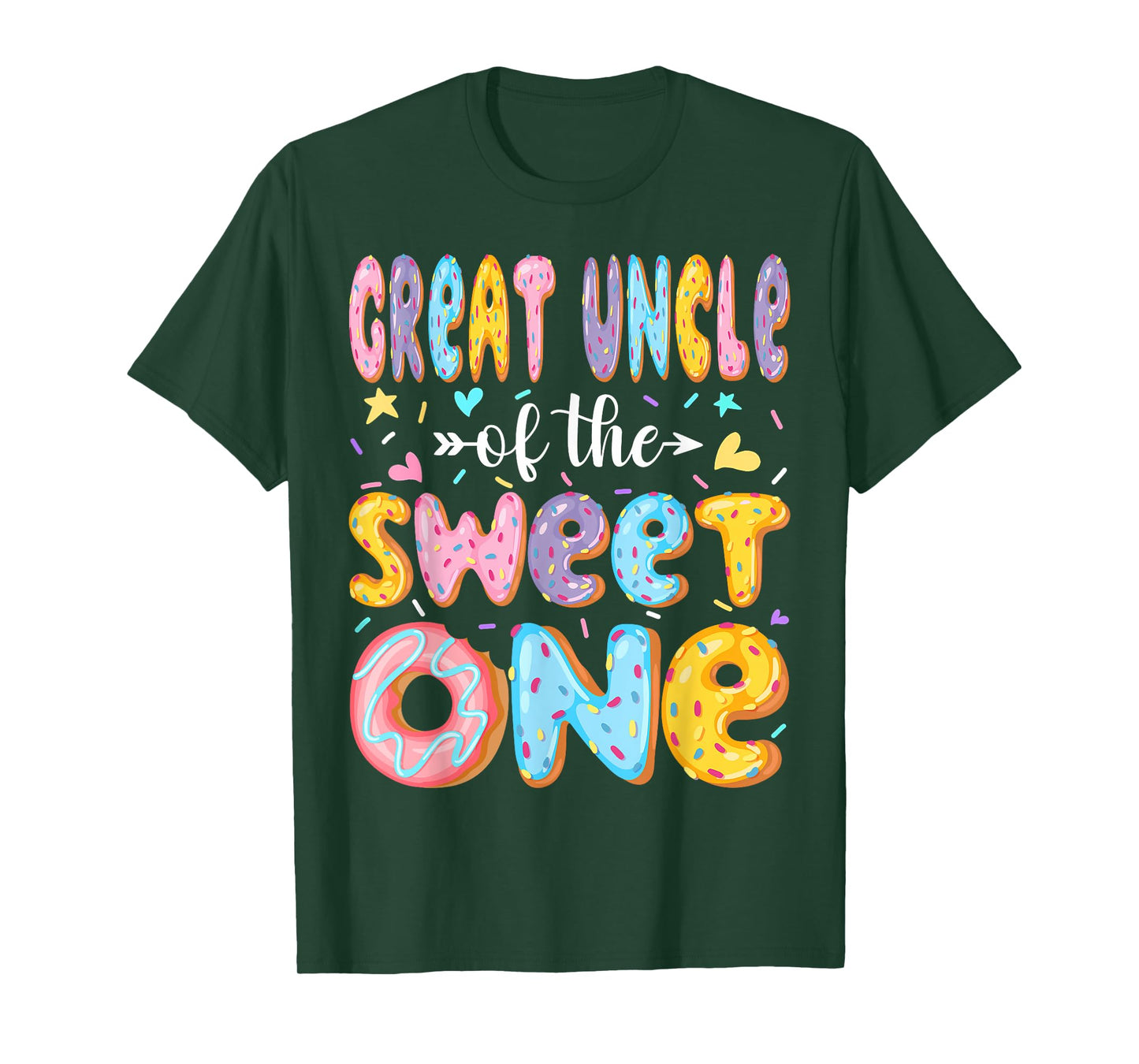 Great Uncle Of The Sweet One First Birthday Donut Matching T-Shirt