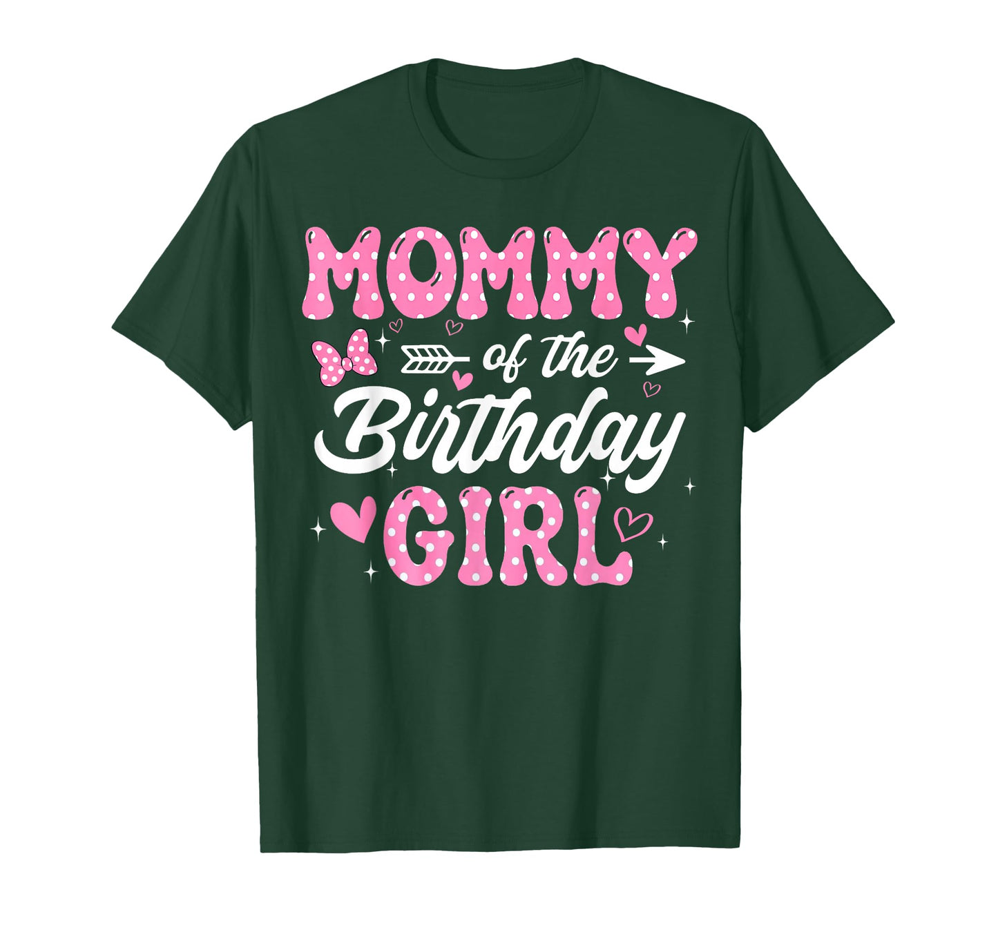 Mommy of The Birthday Pink Girl Matching Family T-Shirt