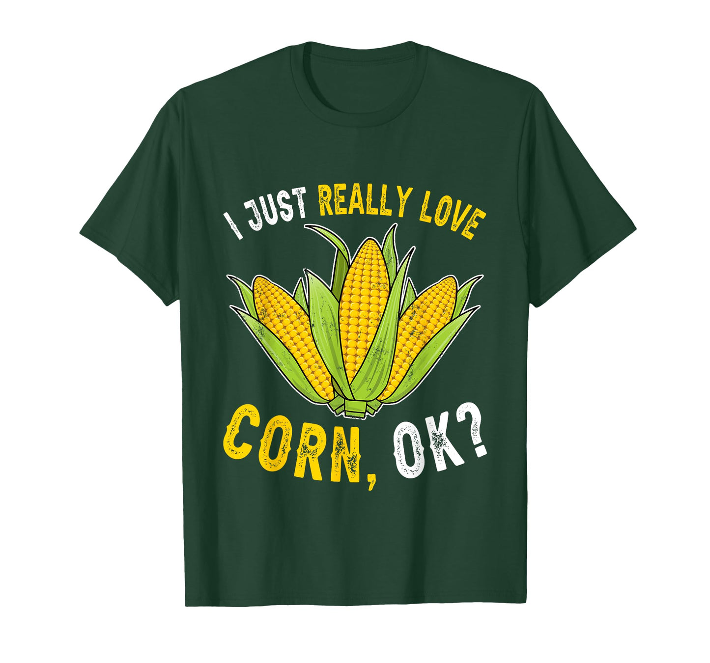 I Love Corn Cute Funny Corn On The Cob Corn Lover T-Shirt
