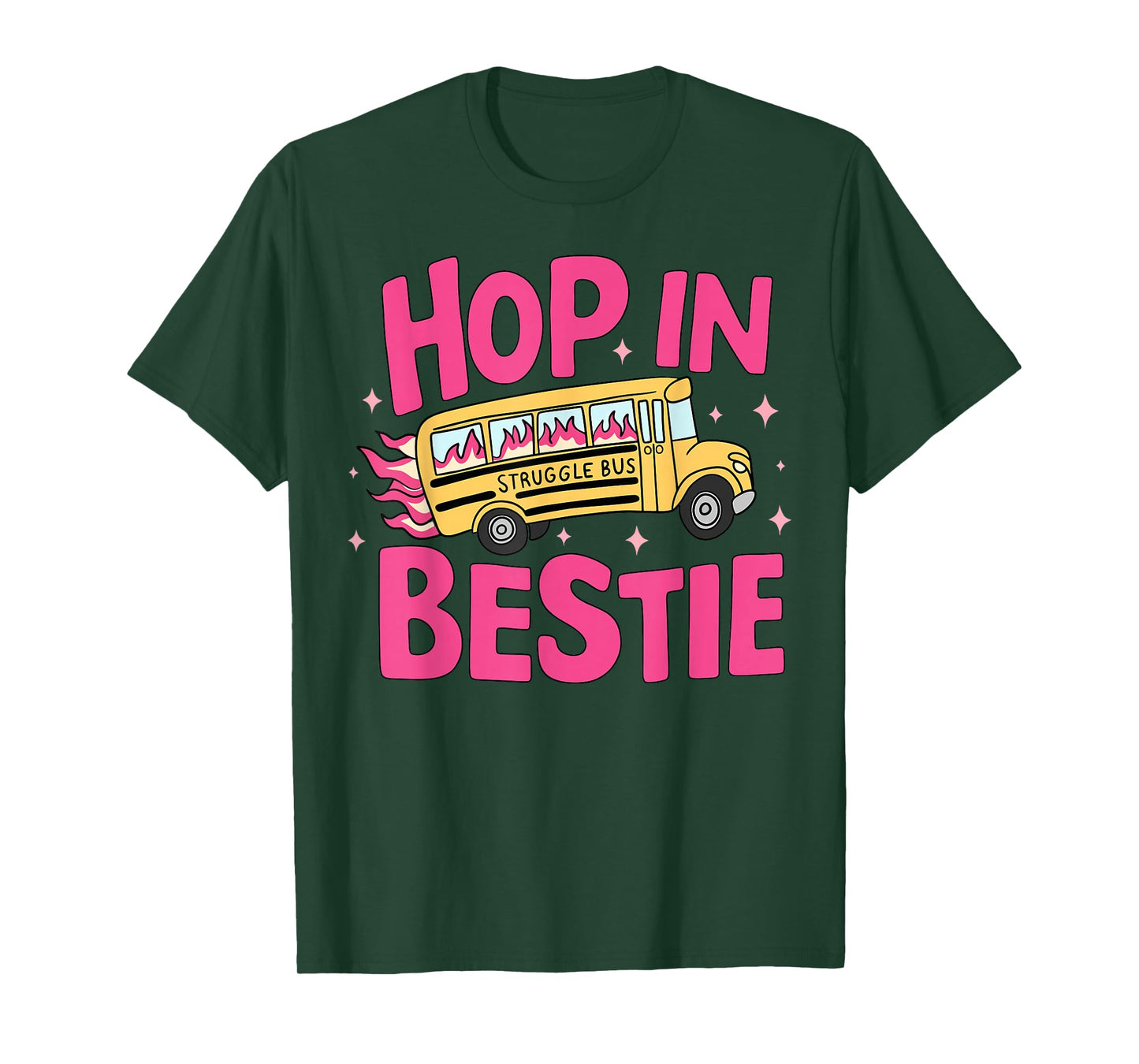 Hop In Bestie Struggle Bus Mental Health Awareness Support T-Shirt