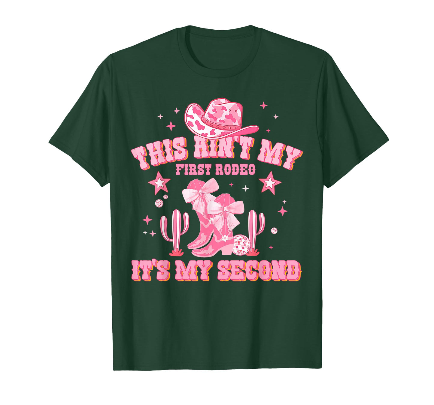 Western 2nd Birthday Girl Cowgirl Birthday Coquette Bow Kids T-Shirt