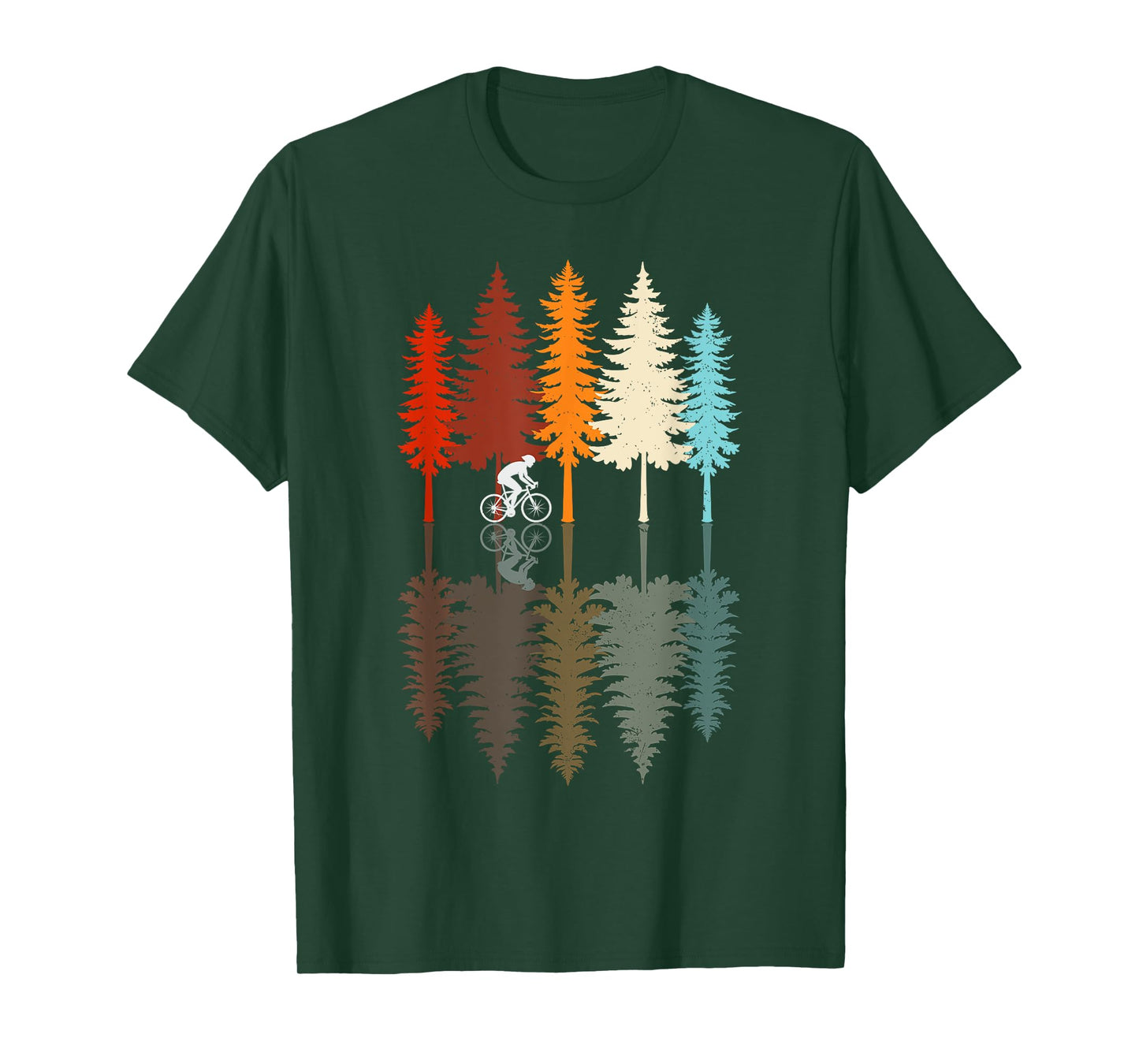 Vintage Cycling Retro Forest Road Bike Bicycle Bicycling T-Shirt