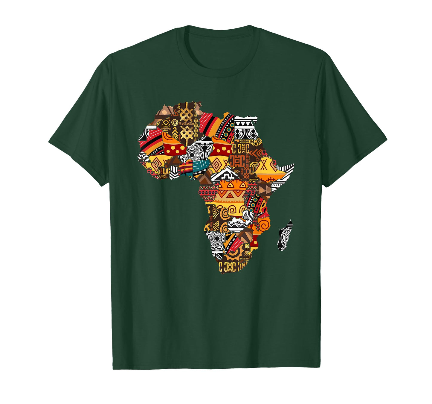 African Native Pride Funny Africa Map Heritage Pattern Gift T-Shirt