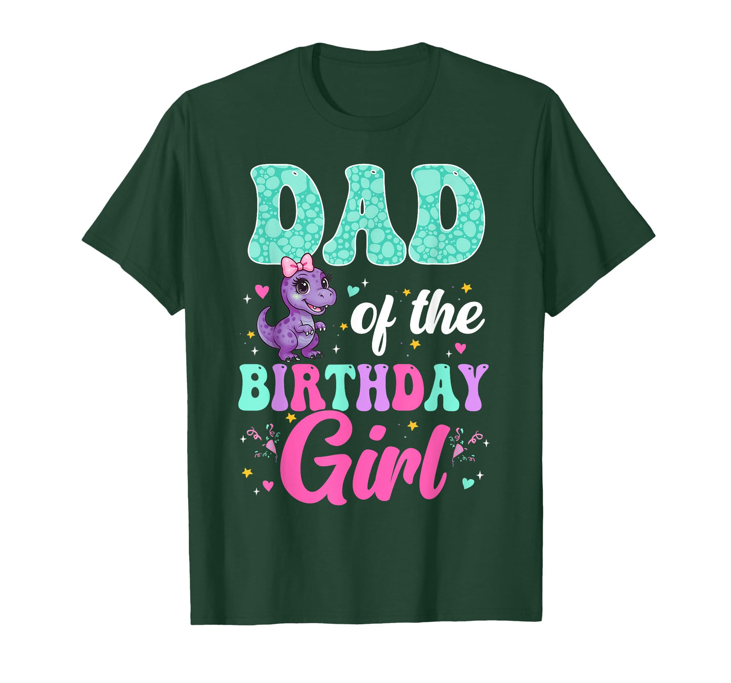 Dad Of The Birthday Girl Dinosaur Party Family Matching T-Shirt