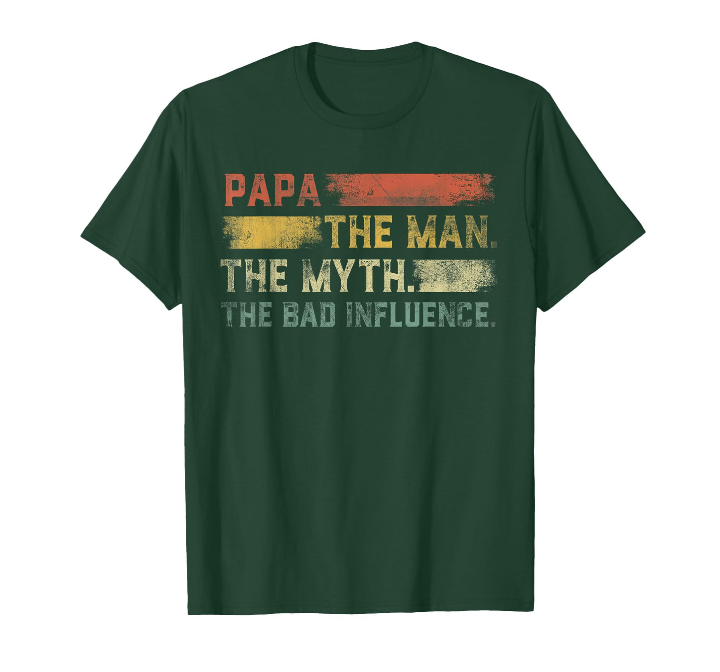 Vintage Papa the Man the Myth the Bad Influence T-Shirt