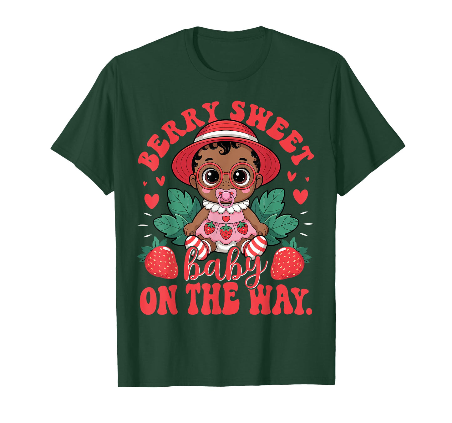 Cute Little Black Baby Shower Girl Sweet Berry Baby T-Shirt