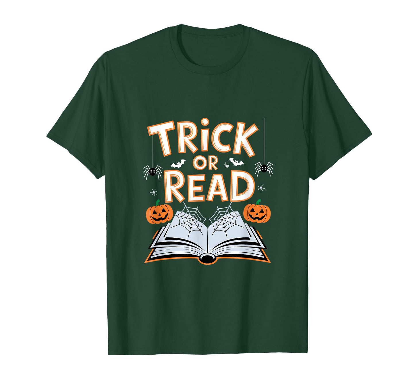Trick Or Read Funny Reading Book Halloween Pun T-Shirt