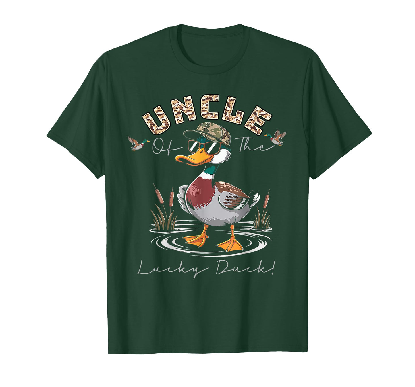 Uncle of The Lucky Duck 1st Birthday Family Mallard Duck T-Shirt