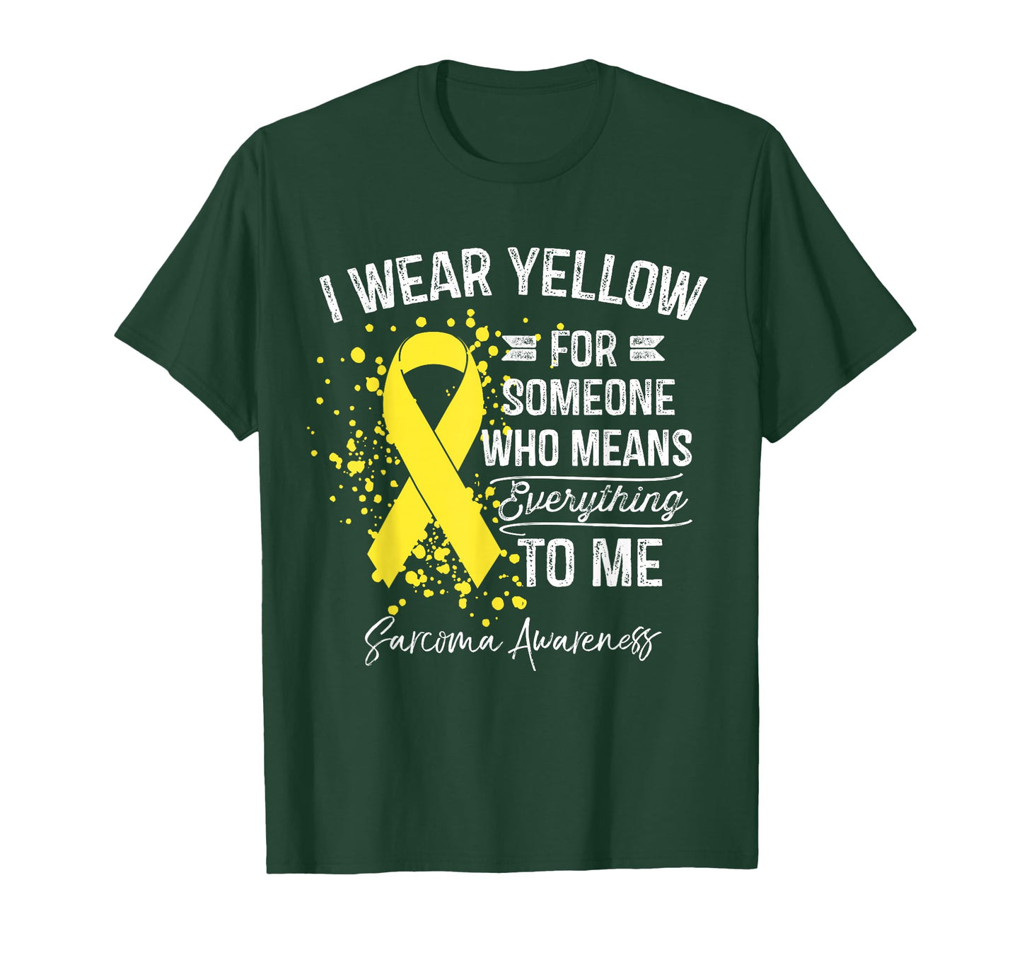 I Wear Yellow Shirt Sarcoma Cancer Yellow Ribbon Awareness T-Shirt