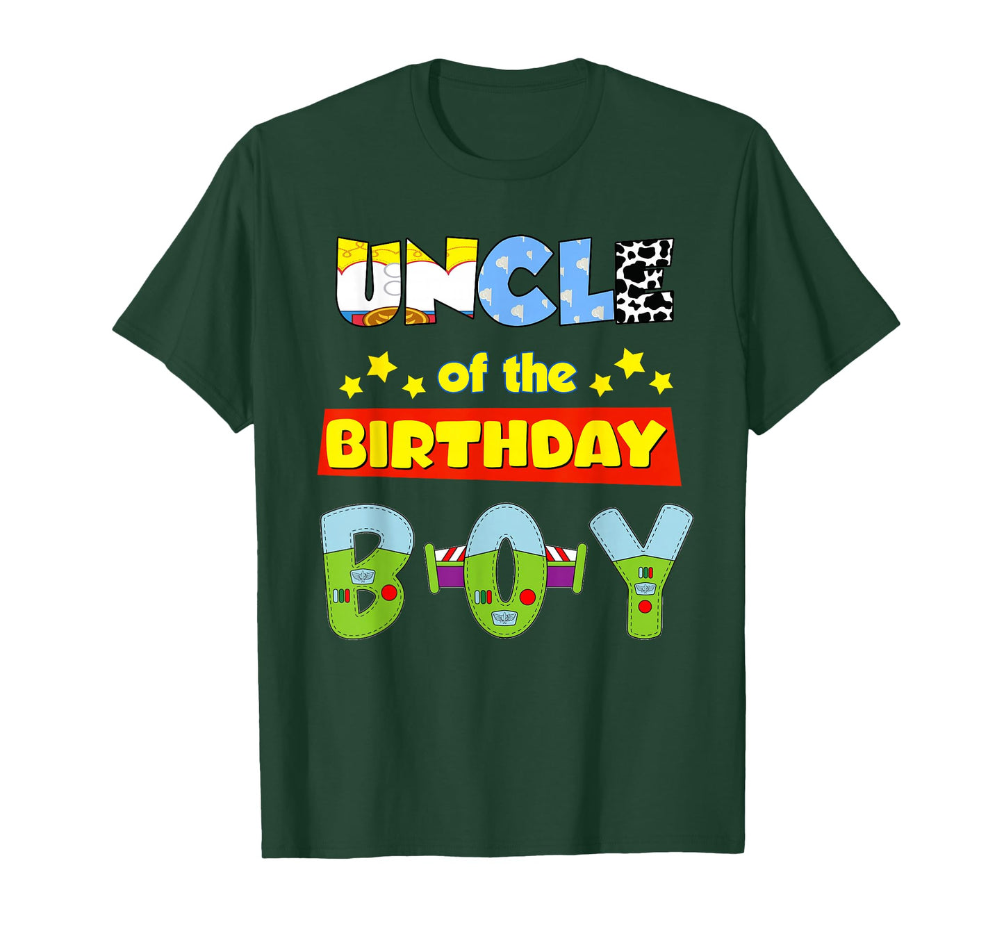 Uncle Of The Birthday Boy Cowboy Family Party Decorations T-Shirt