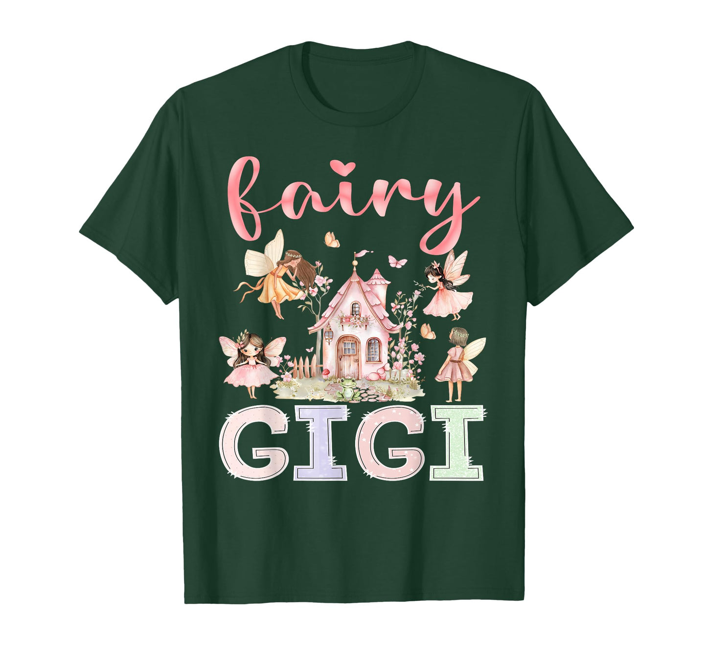 Fairy Gigi Magical Floral Funny Birthday Girl Fairytale T-Shirt