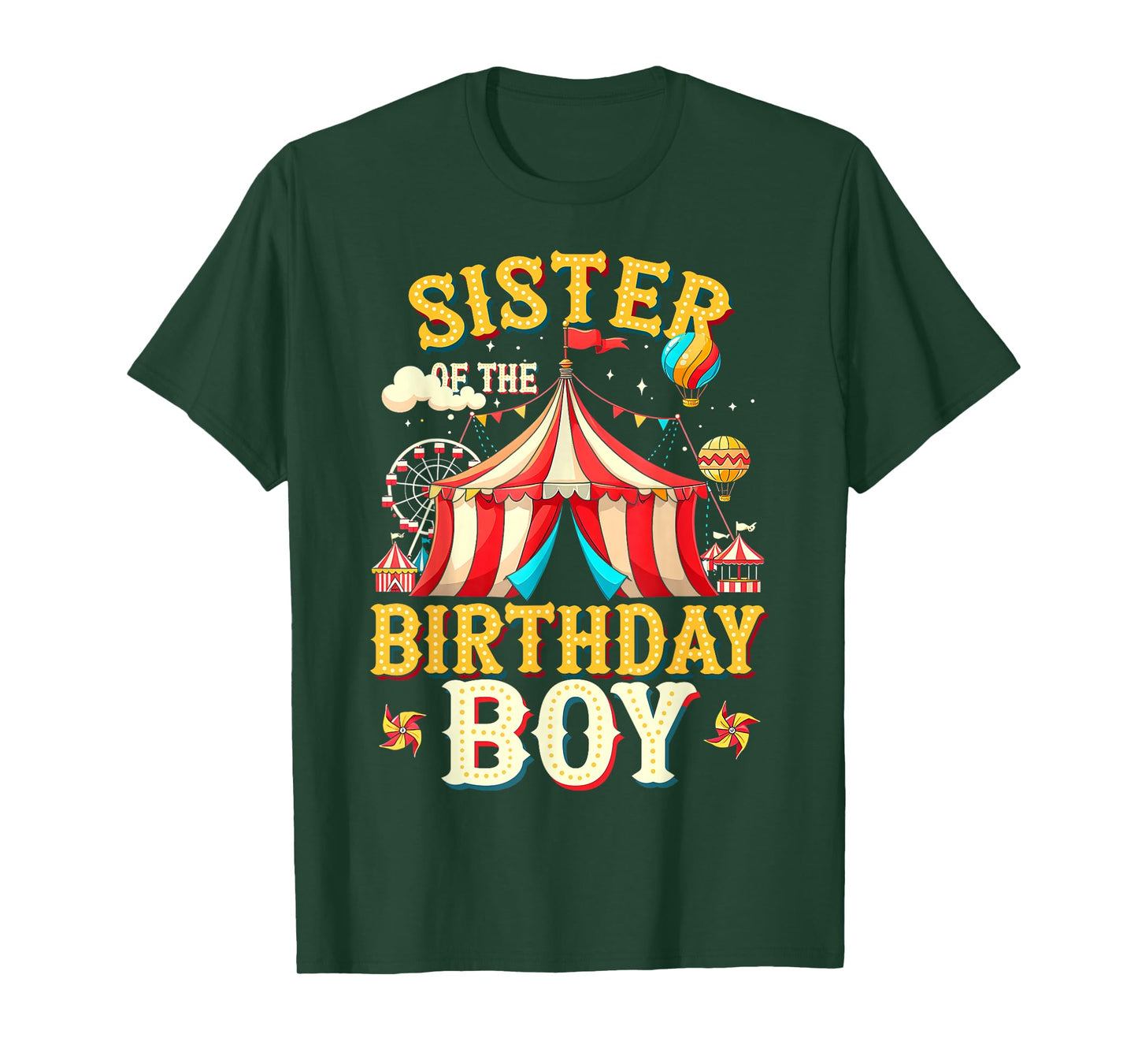 Sister Of The Birthday Boy Carnival Party Family Matching T-Shirt