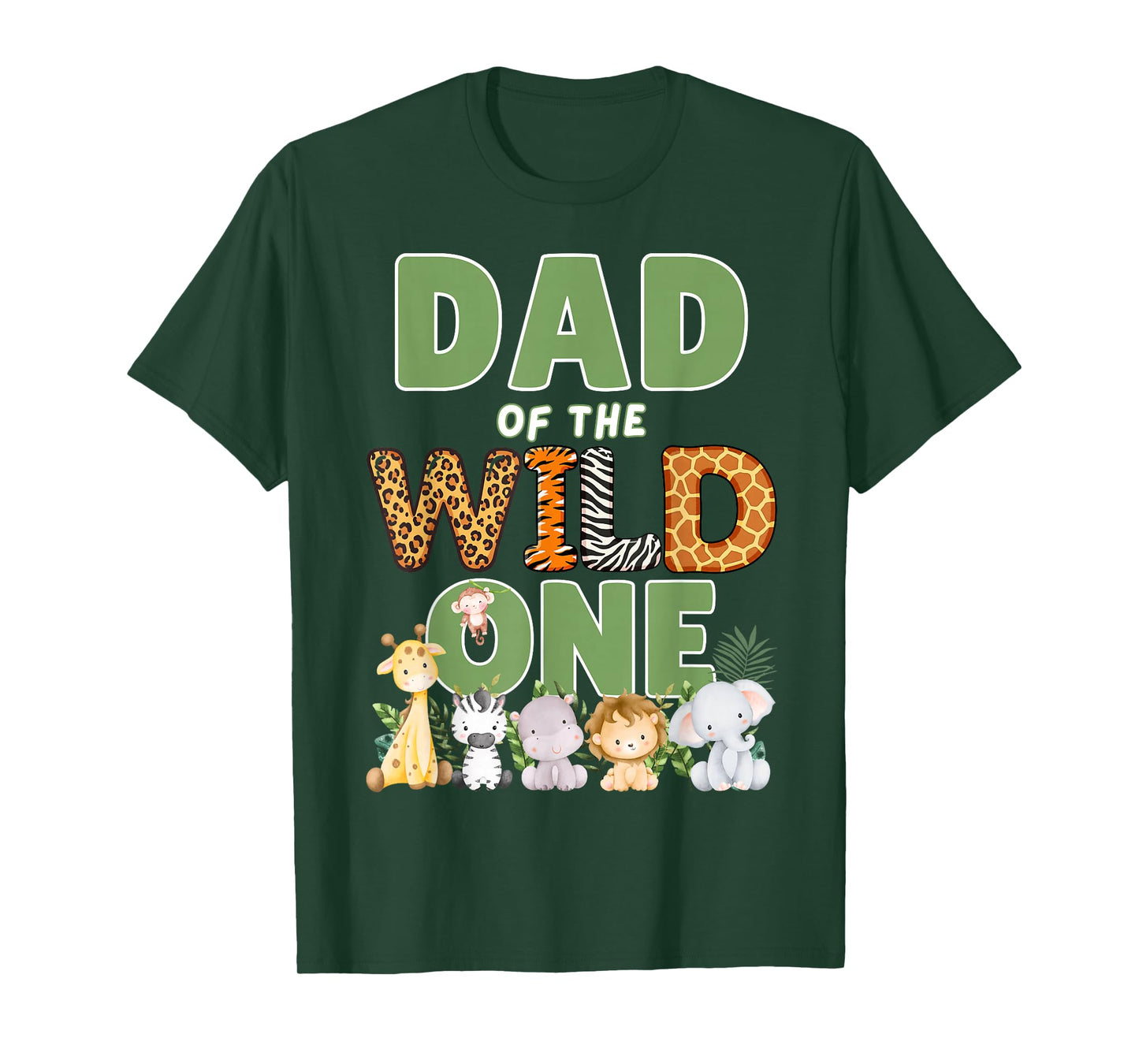 Dad Of The Wild One 1st Birthday Safari Family Matching T-Shirt