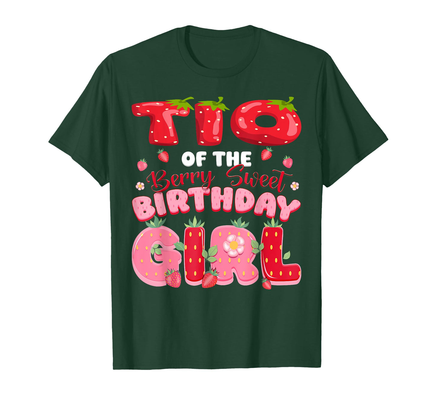TIO of The Berry Sweet Birthday Girl Strawberry Party T-Shirt