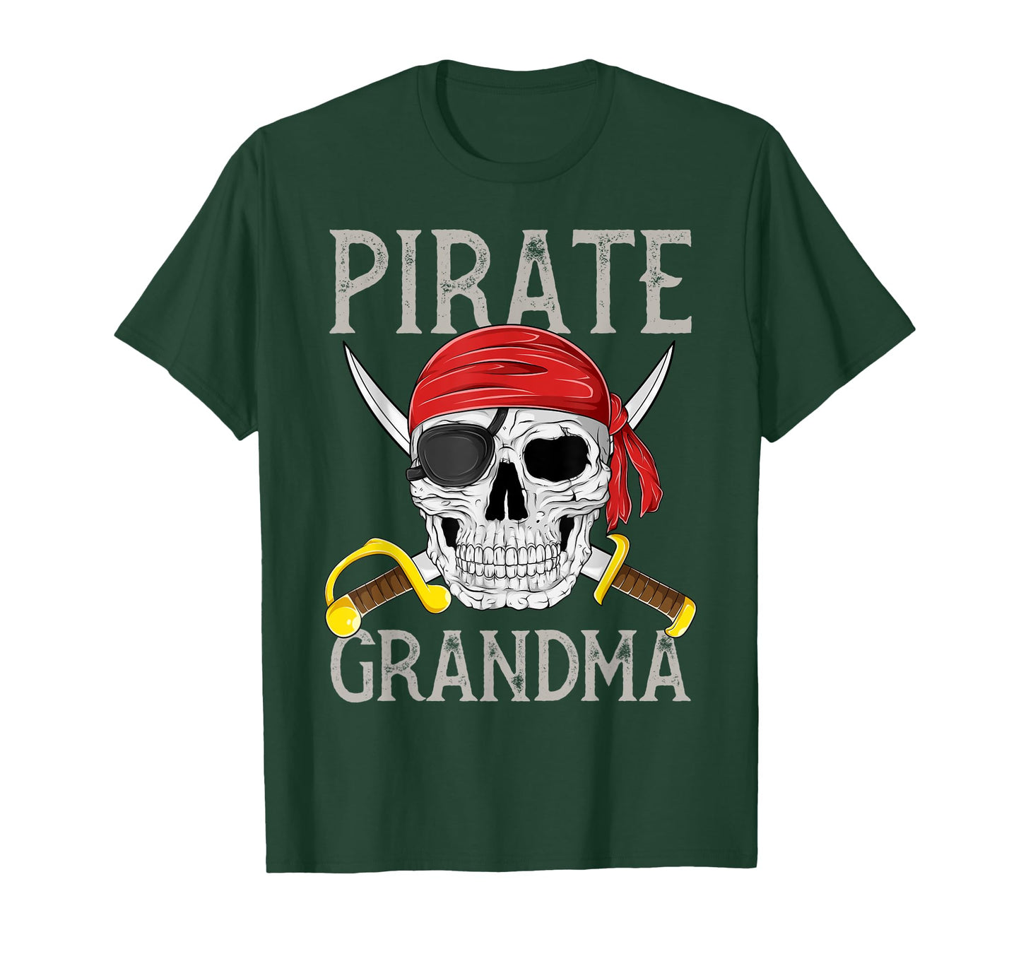 Pirate Grandma Jolly Roger Flag Skull Family Pirates T-Shirt