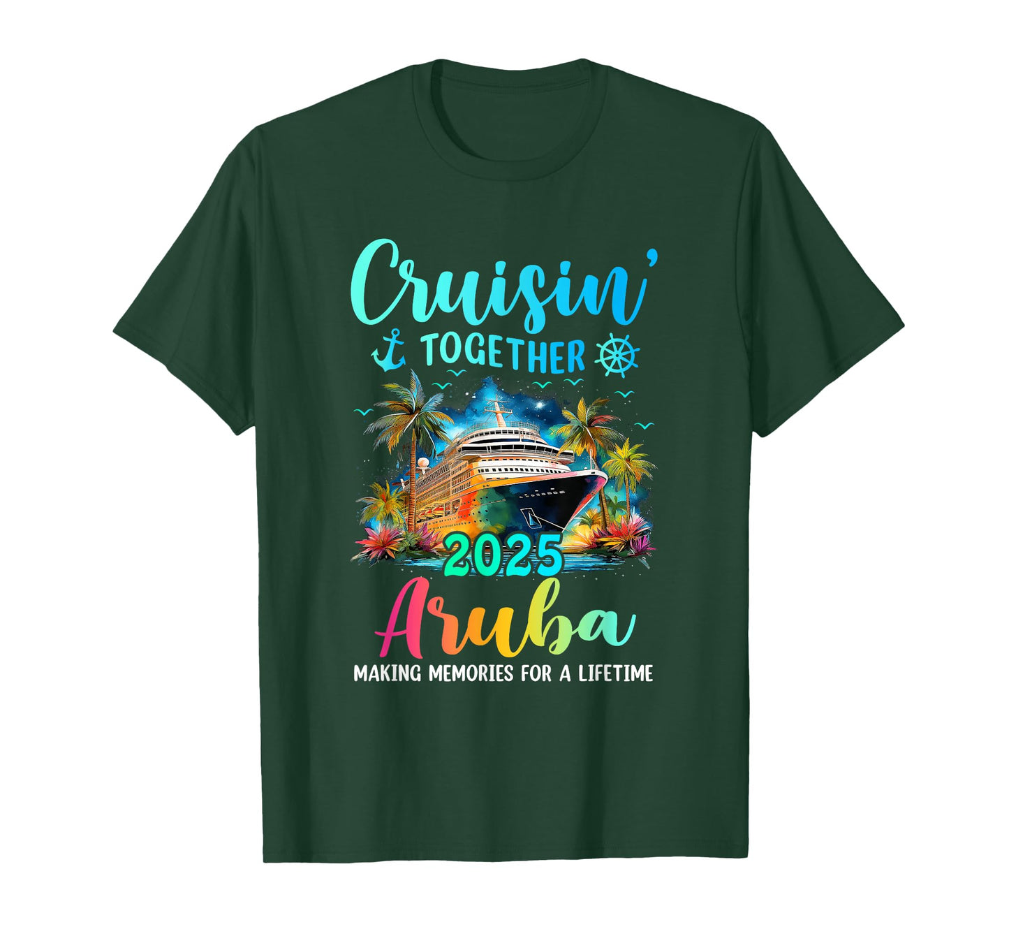 Cruisin' Together Aruba 2025 Family Cruise Vacation T-Shirt