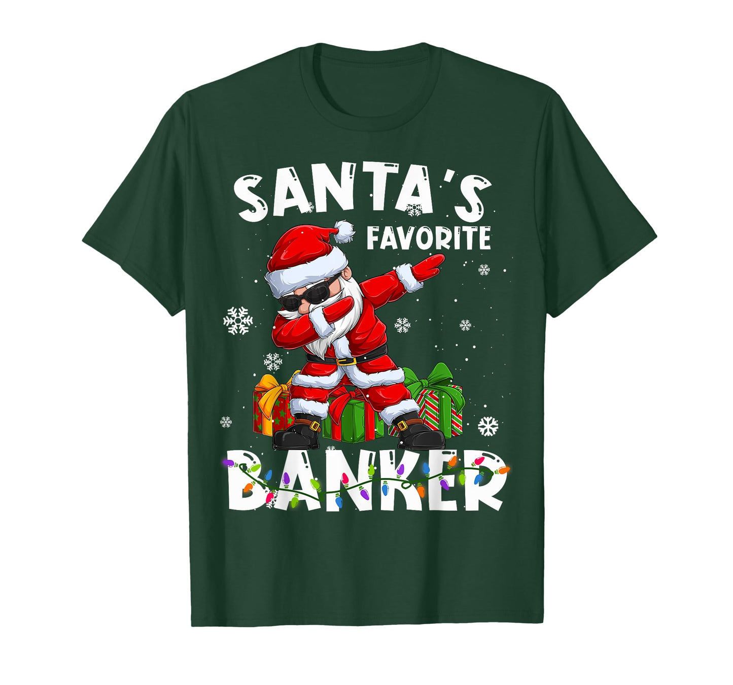 Santa's Favorite Banker Family Matching Group Christmas T-Shirt