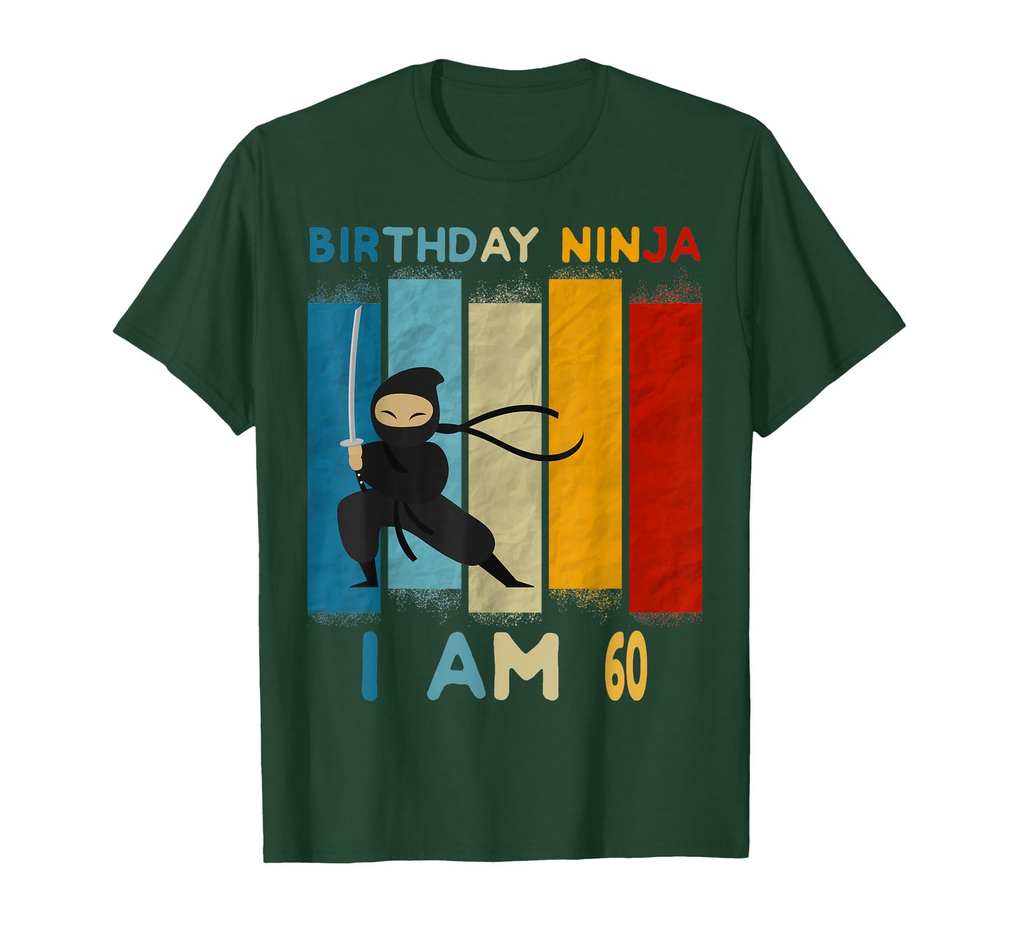 60th Birthday Boy Ninja Lover 60 Year Old Funny B-Day T-Shirt