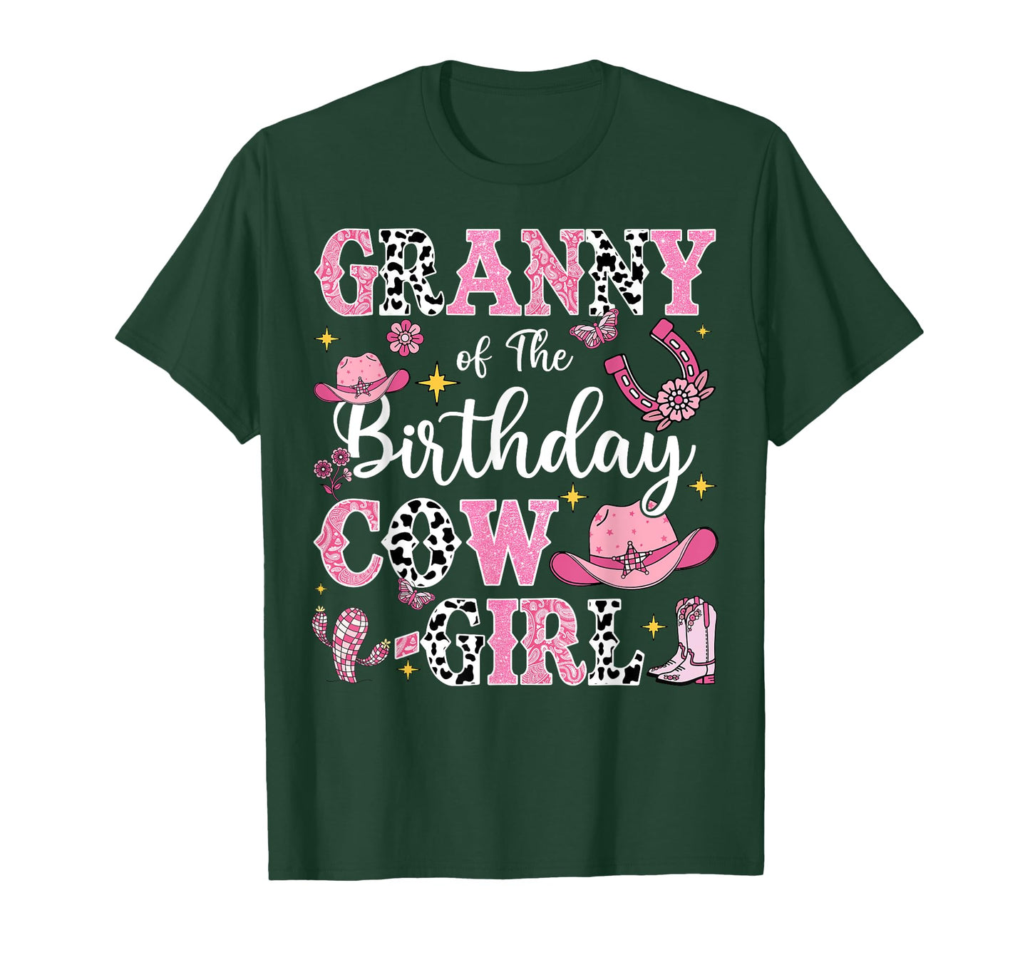 Granny Of The Birthday Cow-Girl Rodeo Cow Girl Birthday T-Shirt